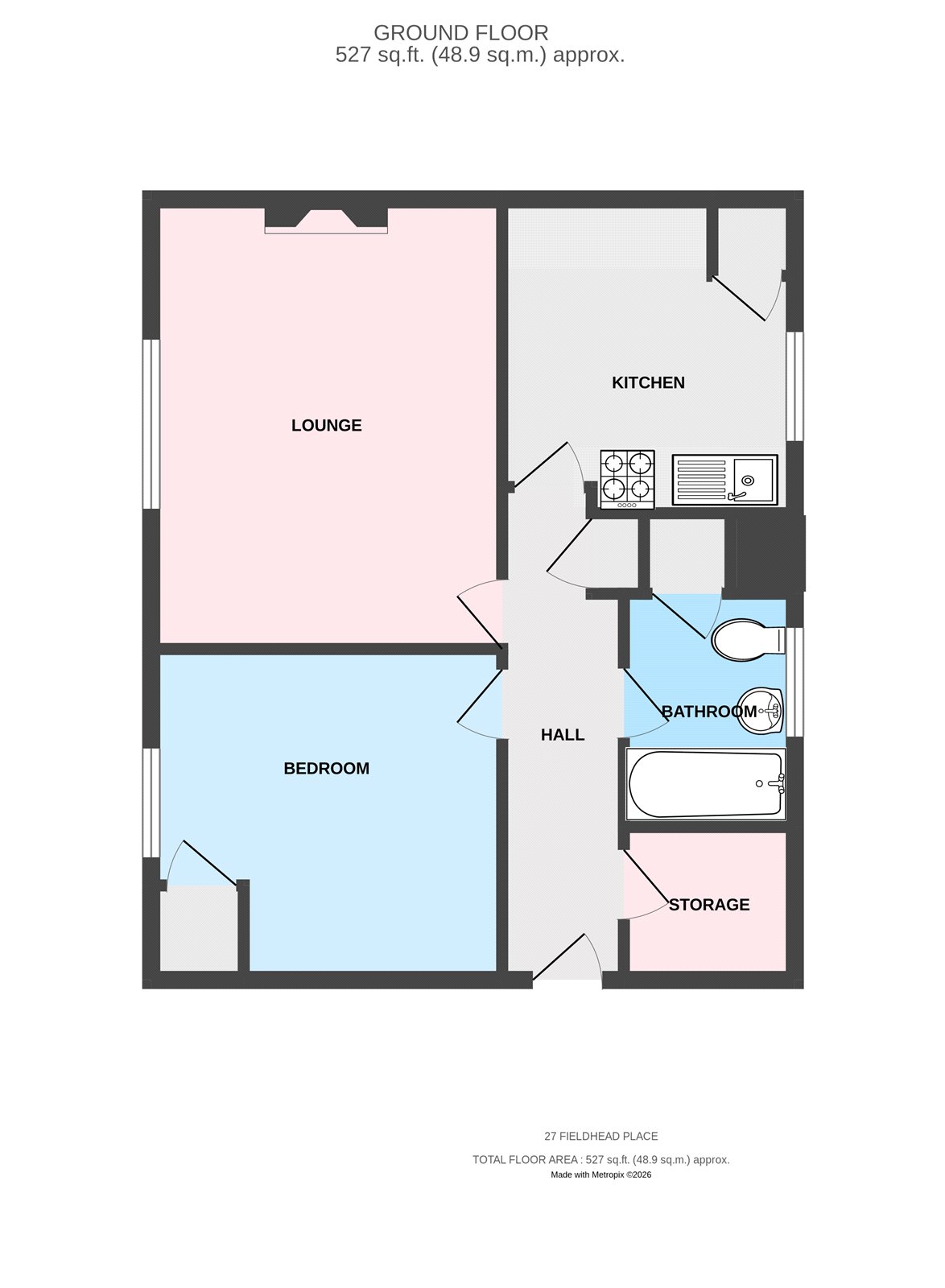 27, Fieldhead Place, Wolverhampton floorplan
