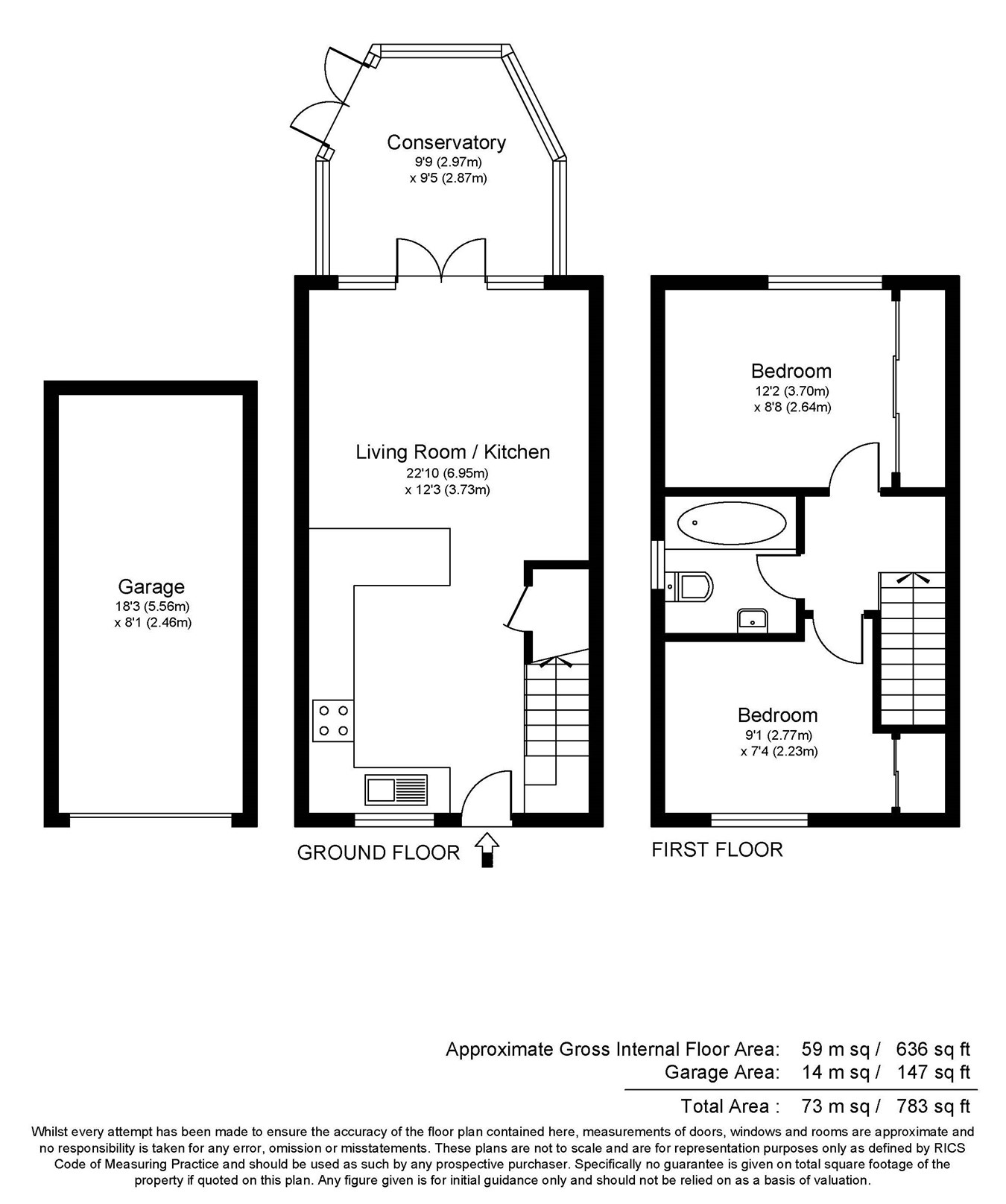 Finnart Close, Weybridge KT13, 2 bedroom end terrace house for sale