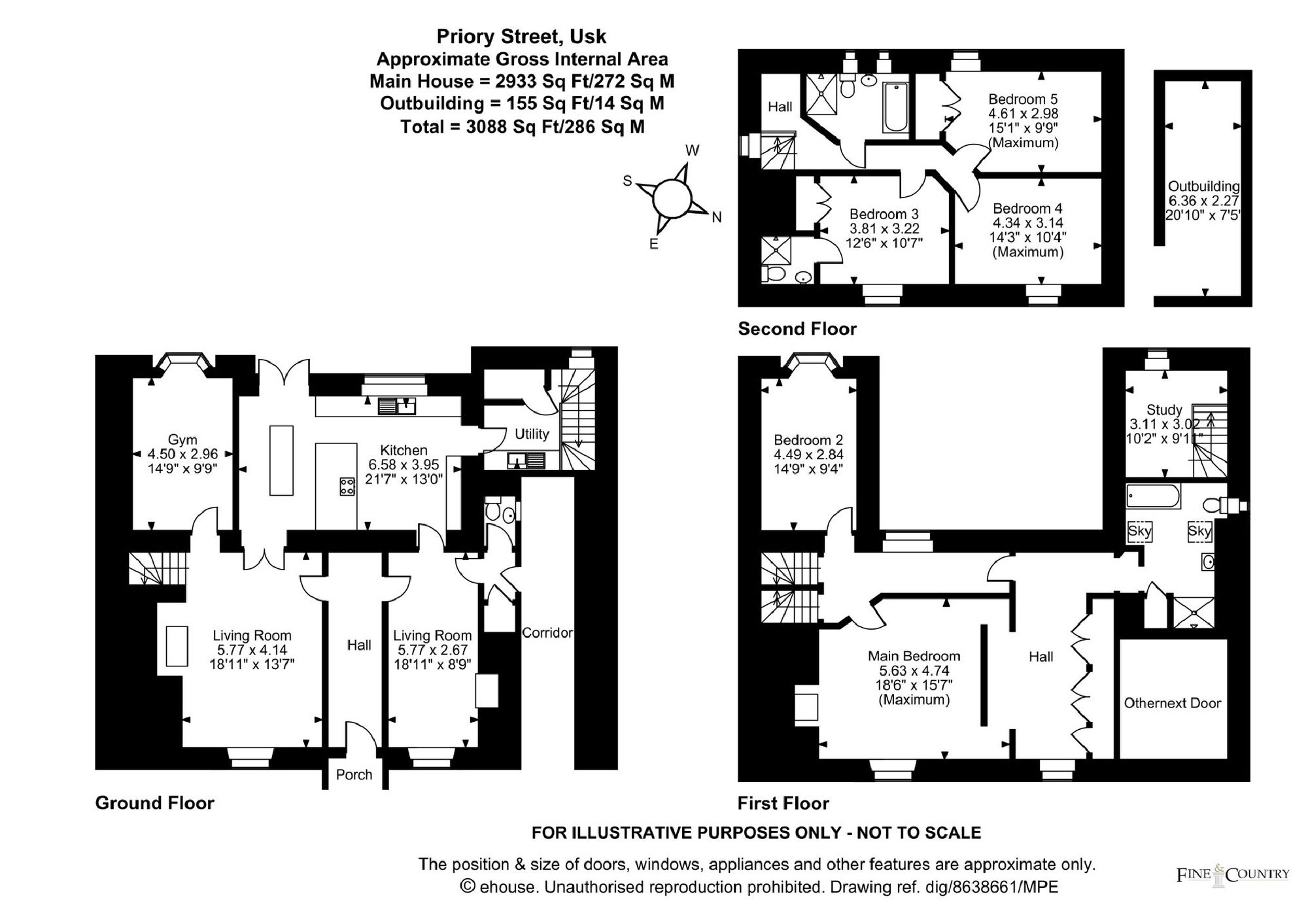 10 Priory Street, Usk floorplan