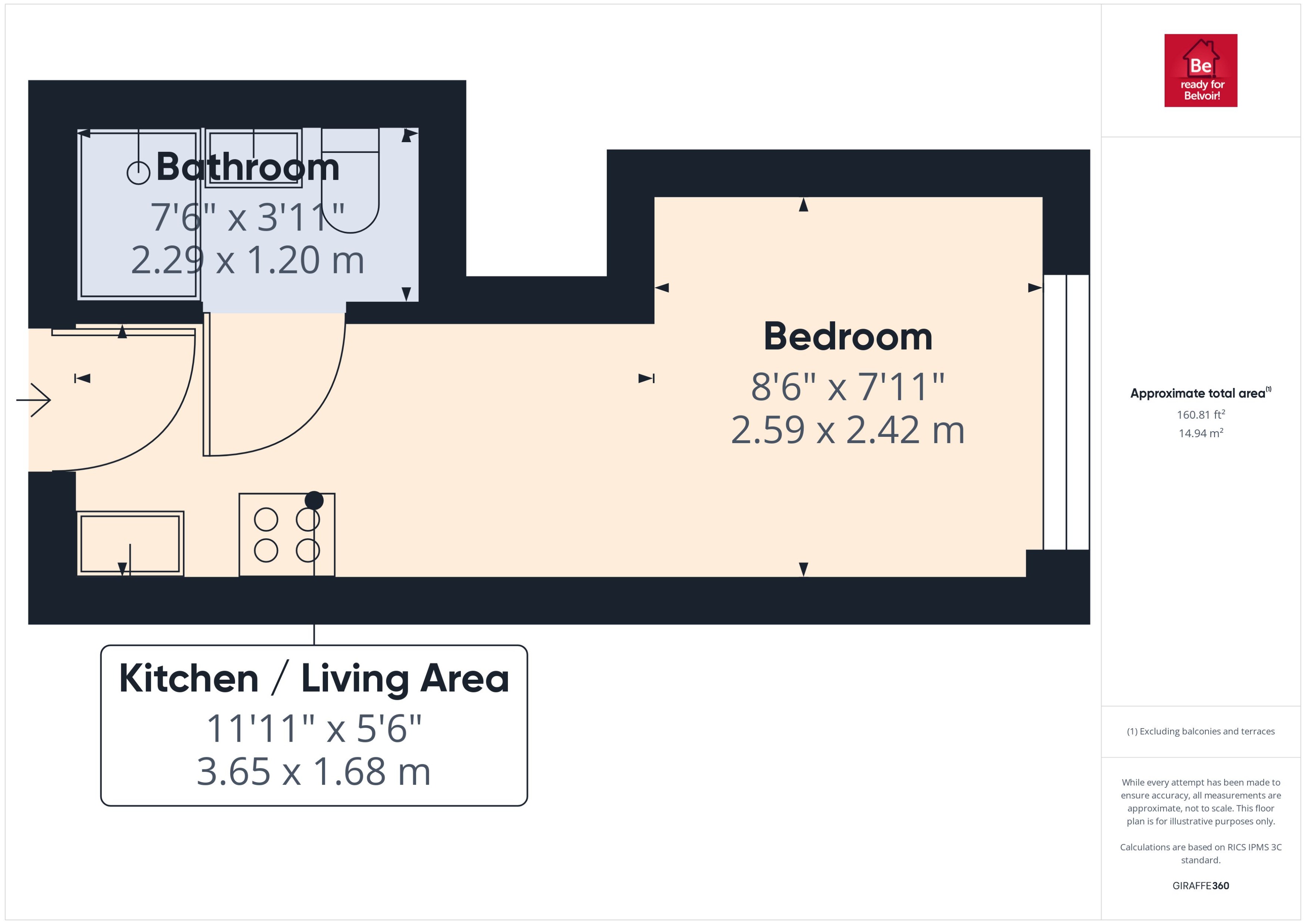 Apartment H, Byrom House, 373 Scotland Road, Liverpool floorplan