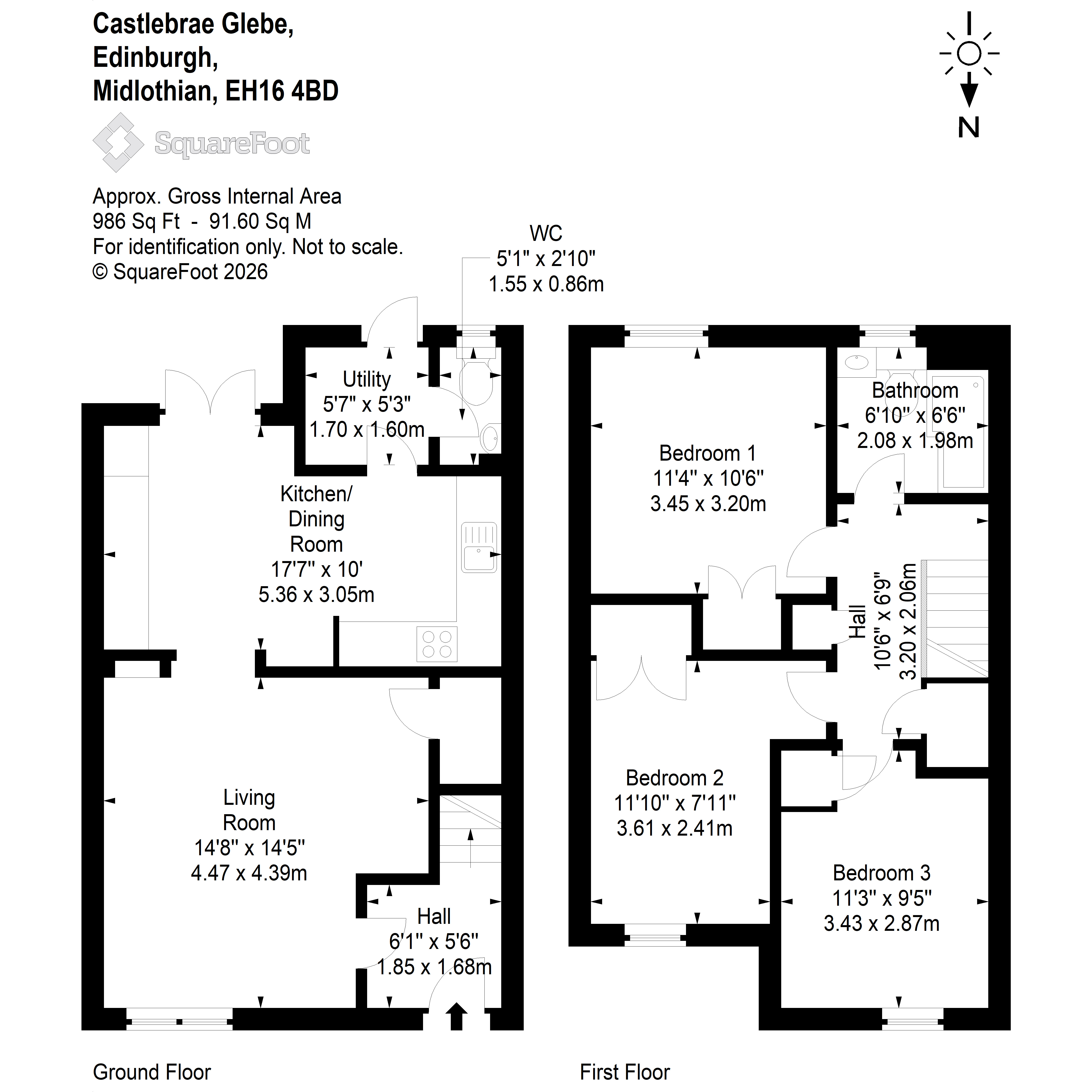 13, Castlebrae Glebe, Edinburgh floorplan