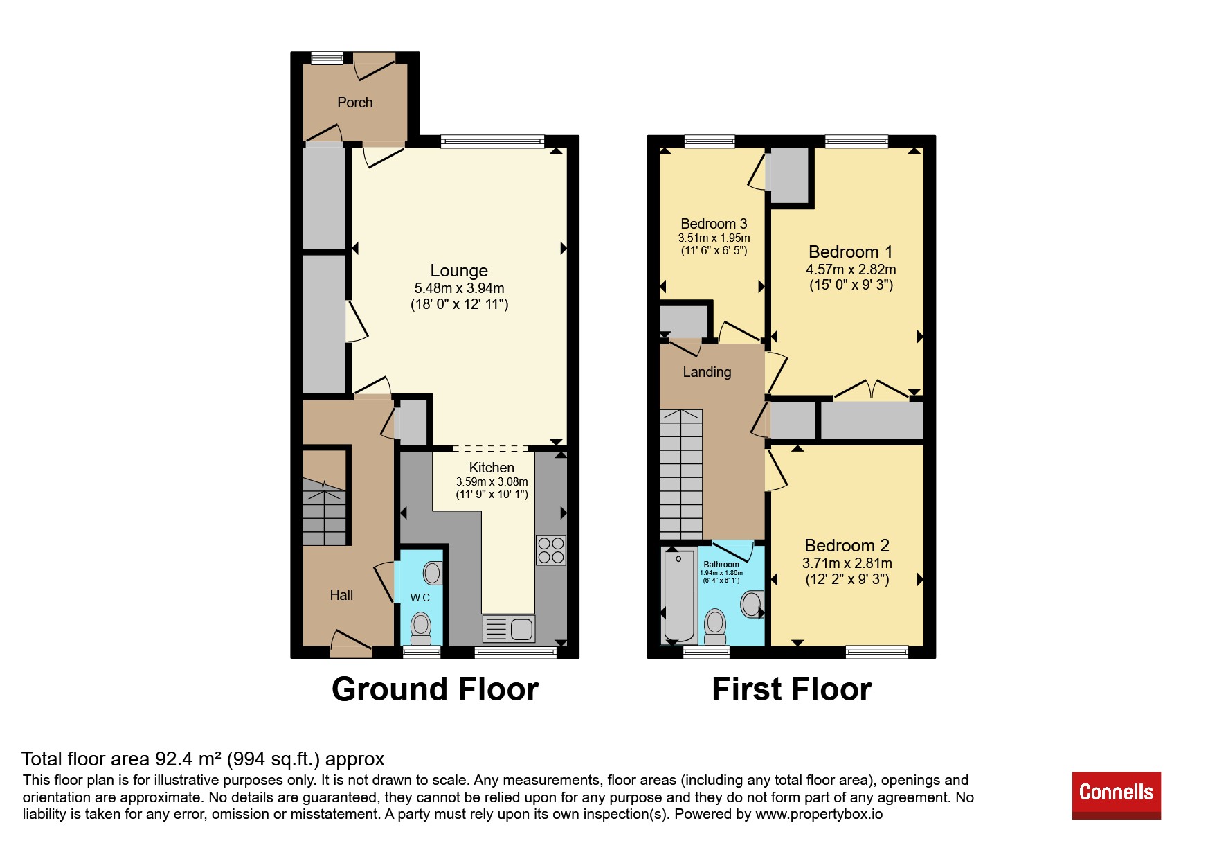 45, Parkfield, Letchworth Garden City floorplan