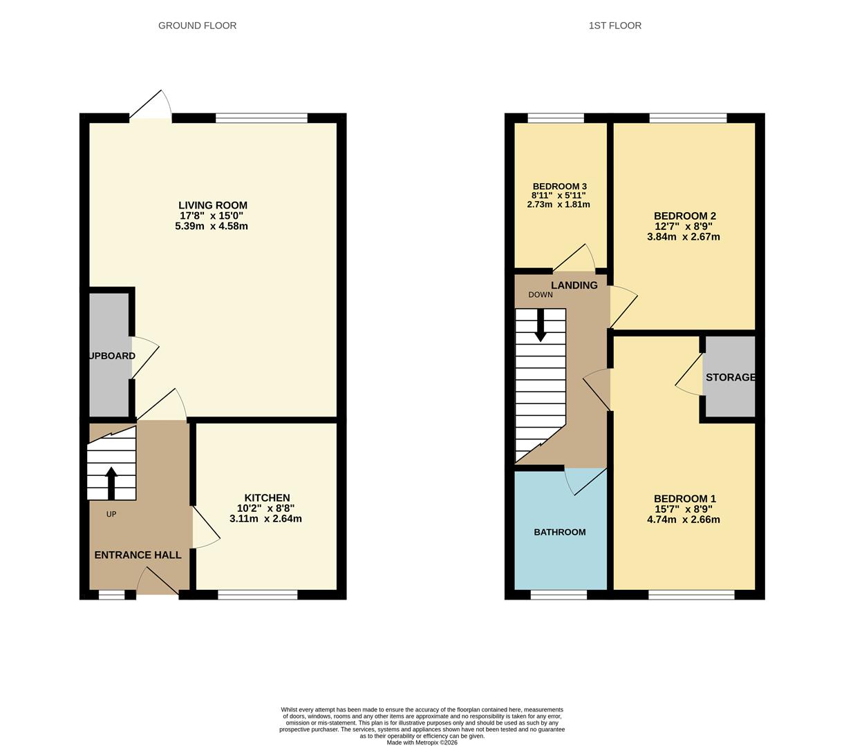 120, Attfield Walk, Eastbourne floorplan