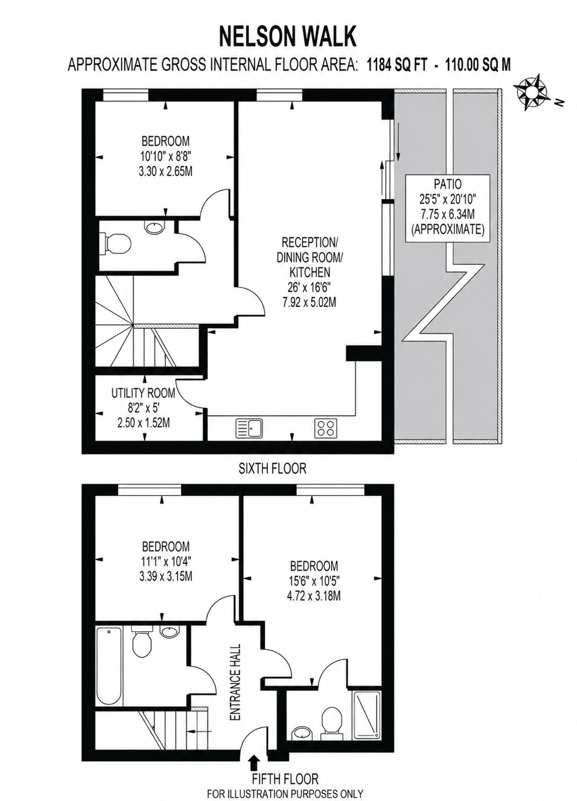 Flat 22, 8 Nelson Walk, London floorplan