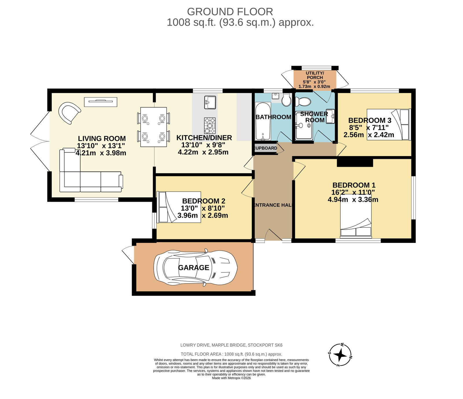 3, Lowry Drive, Stockport floorplan