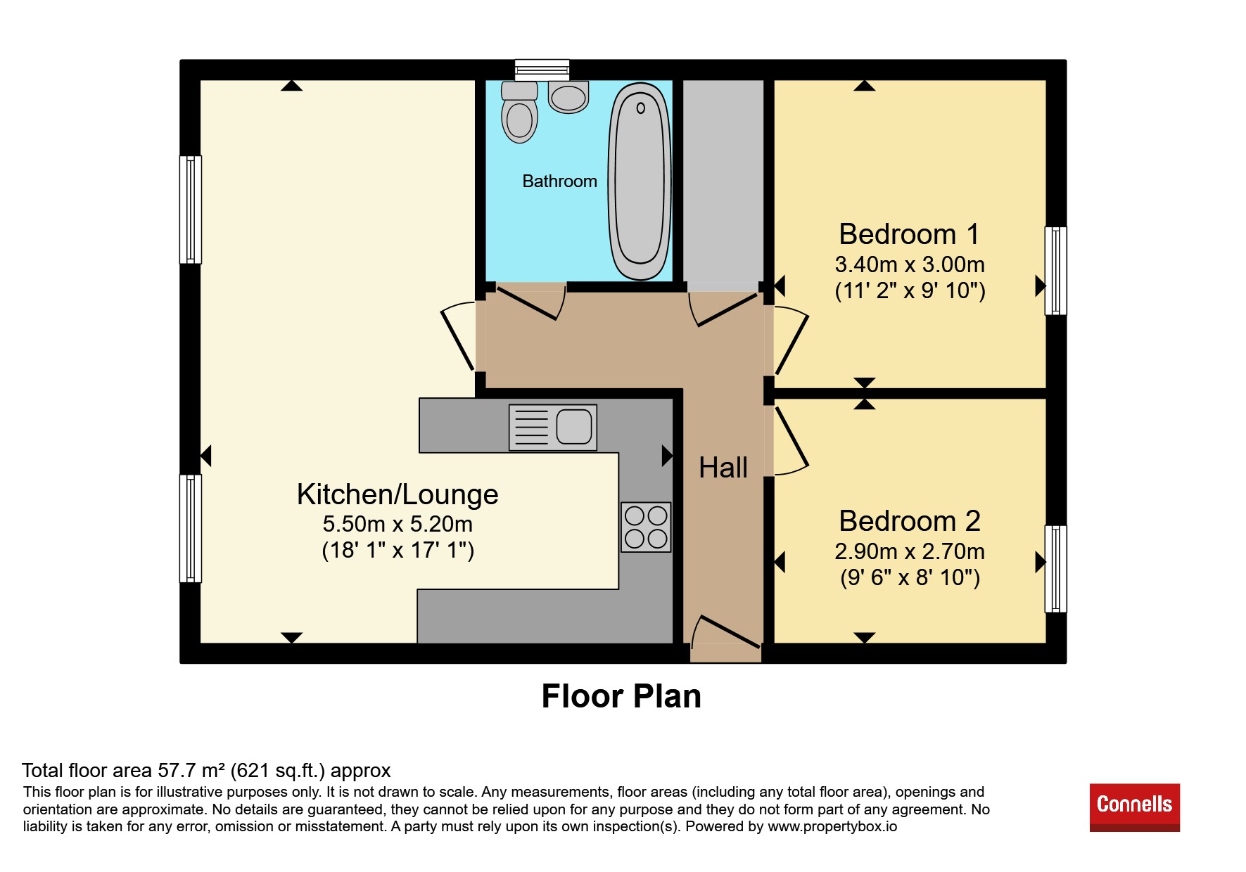 Flat 1, Halford House, 52, Carty Road, LEICESTER floorplan