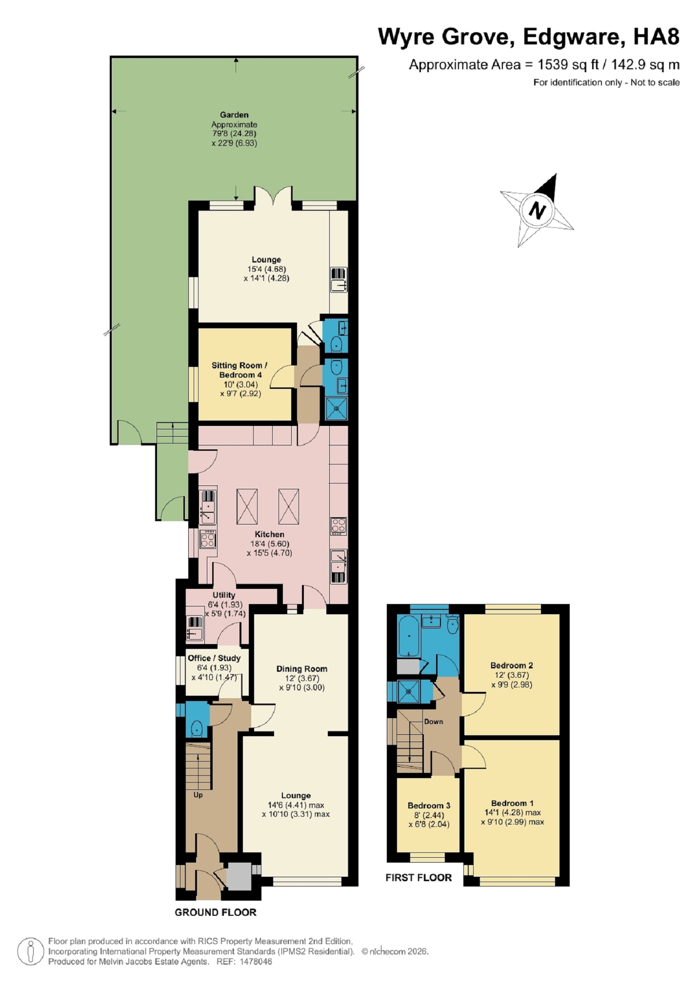 25, Wyre Grove, Edgware floorplan