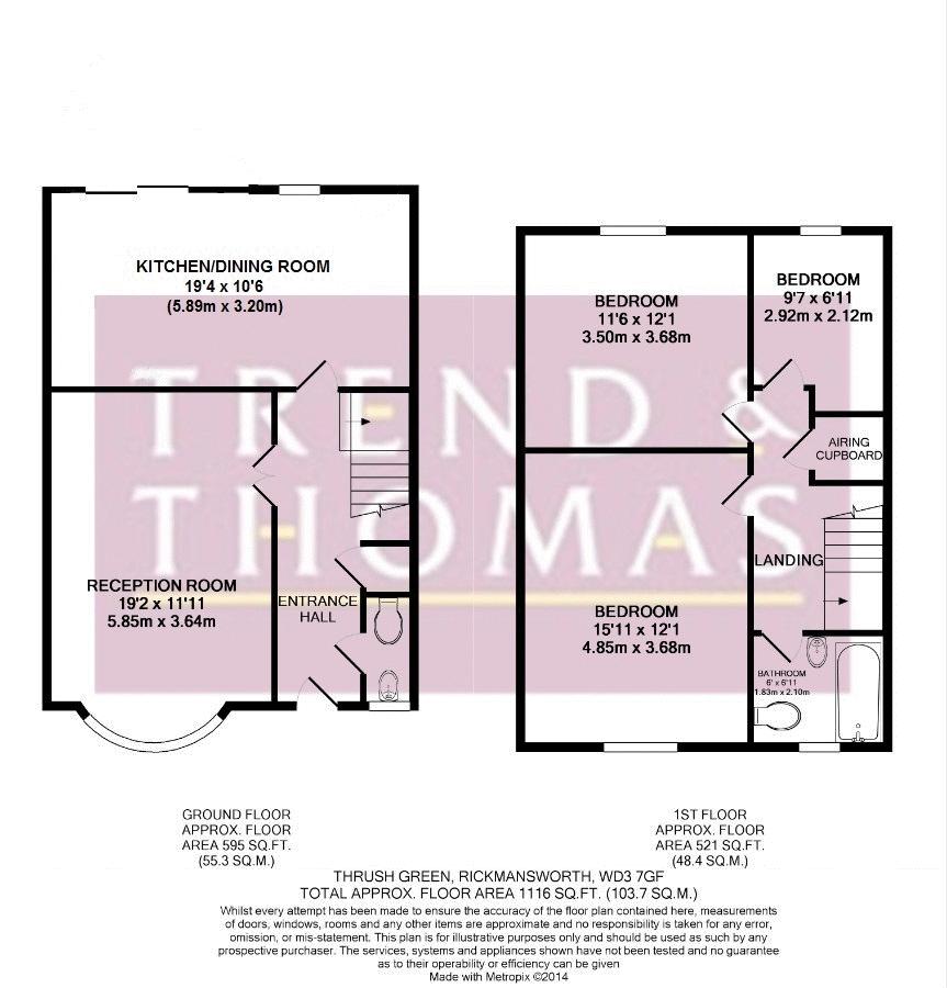 3 Bedrooms Terraced house for sale in Thrush Green, Rickmansworth WD3