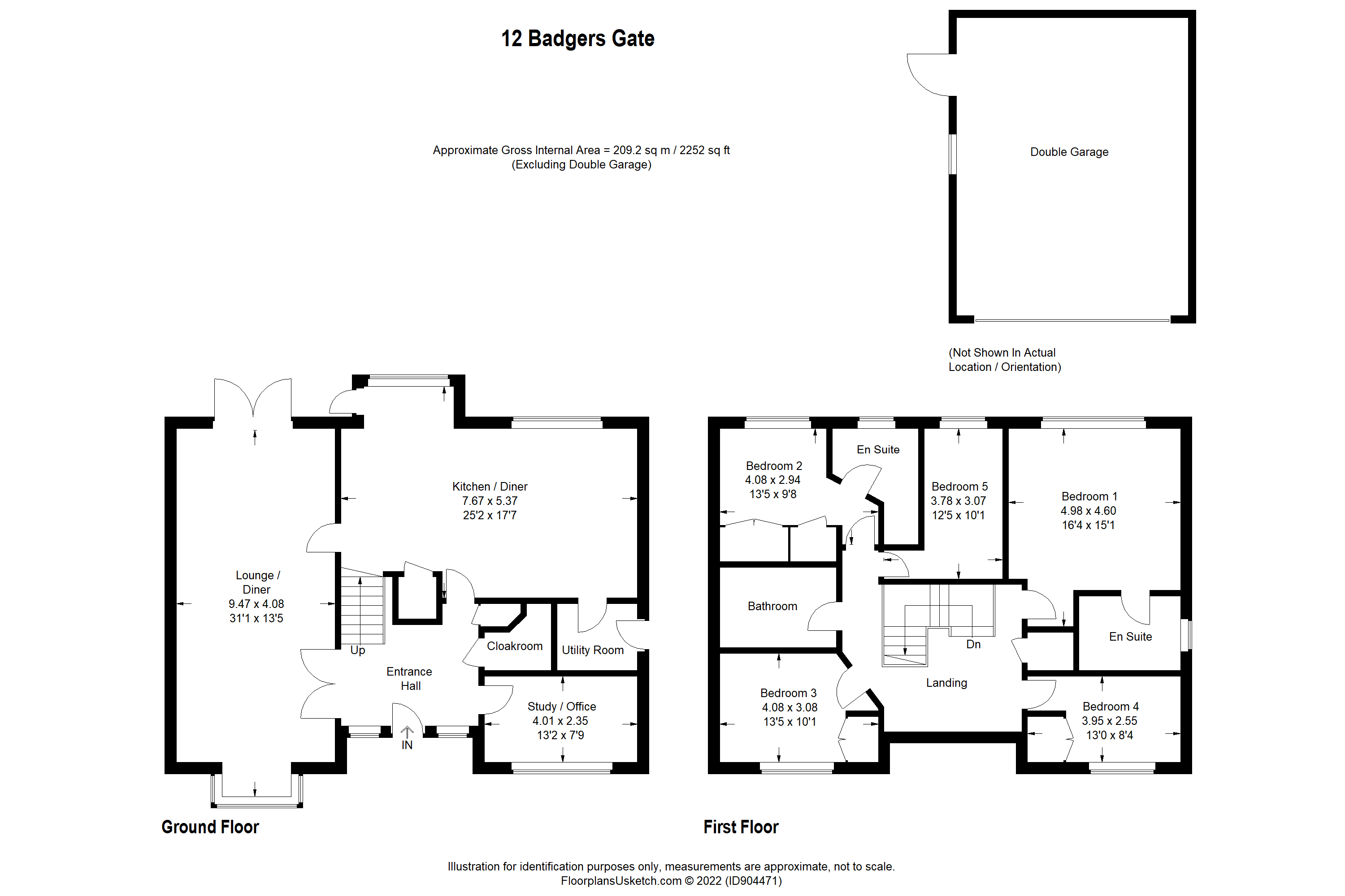 Badgers Gate, Dunstable, Bedfordshire LU6, 5 bedroom detached house for