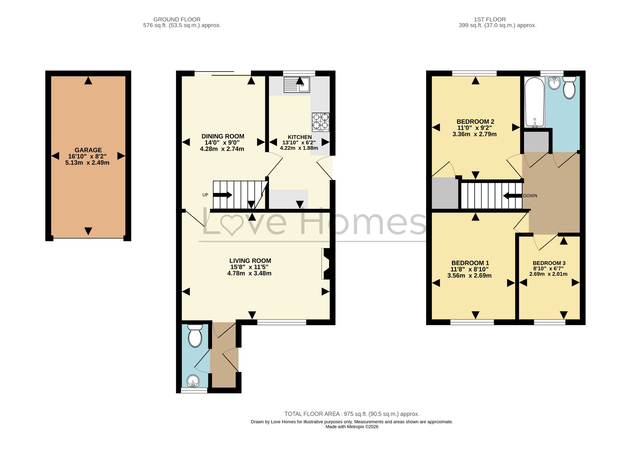 1 Ely Close, Flitwick, Bedfordshire floorplan