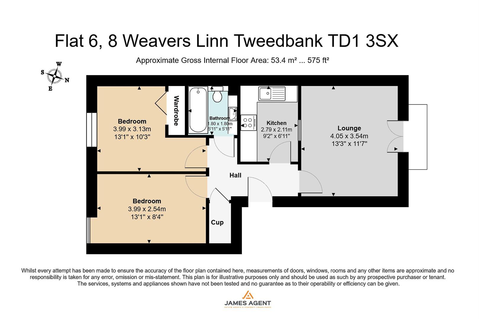 6/8, Weavers Linn, Galashiels floorplan