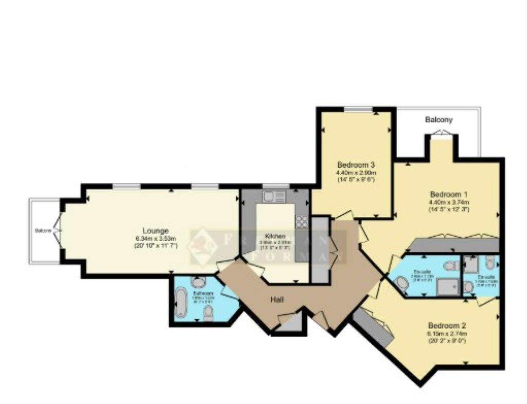 22, The Piazza, Eastbourne floorplan
