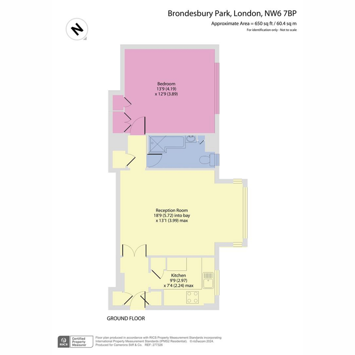 Flat Flat 15, Blandford Court 4-6, Brondesbury Park, London floorplan