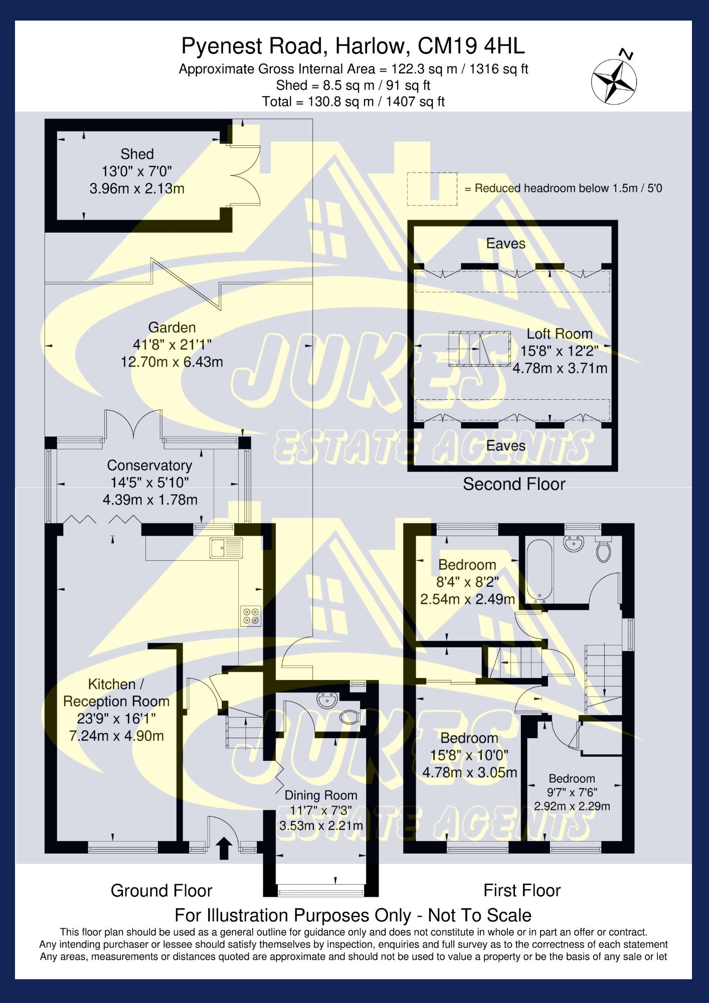 2 Pyenest Road, Harlow floorplan