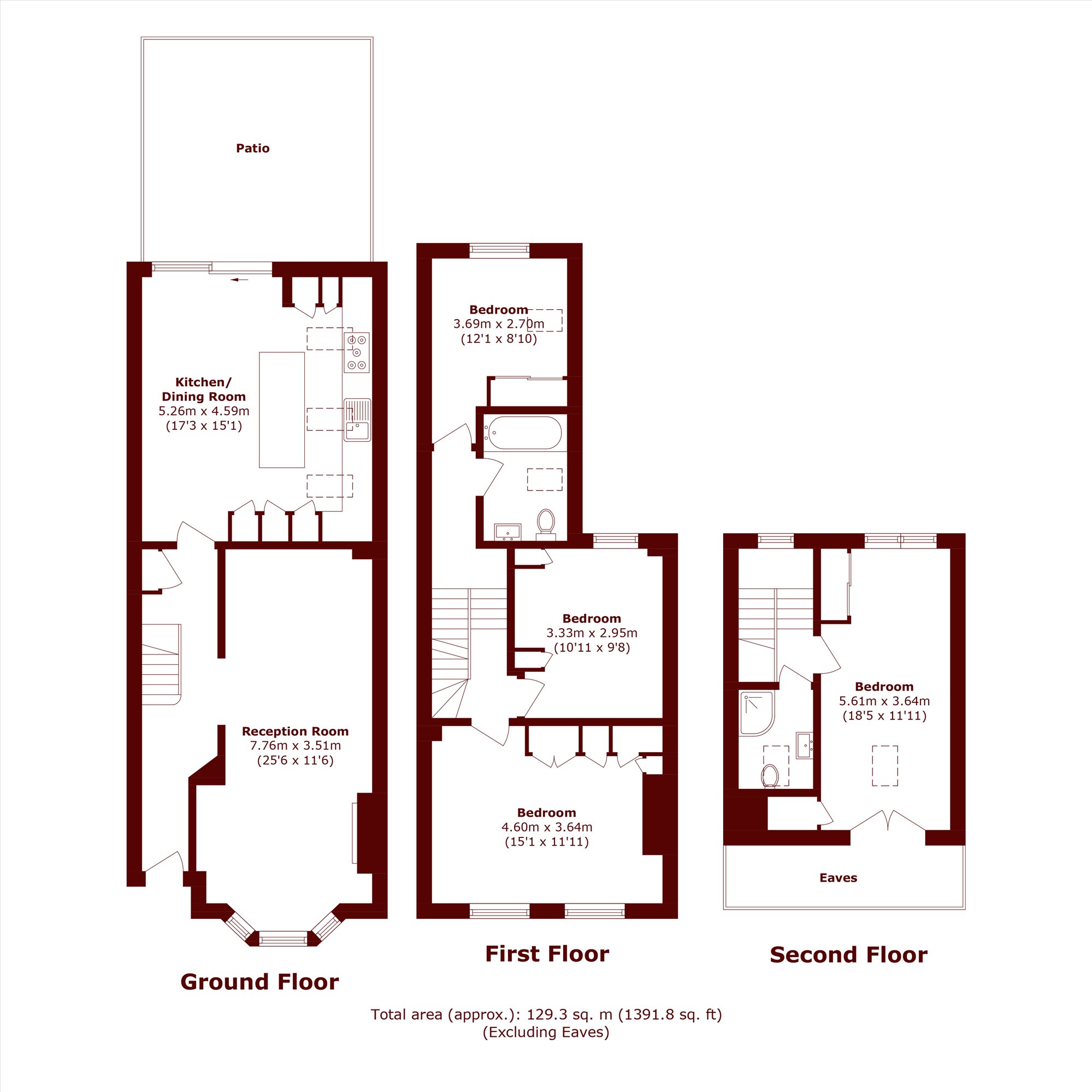 10, Treadgold Street, London floorplan