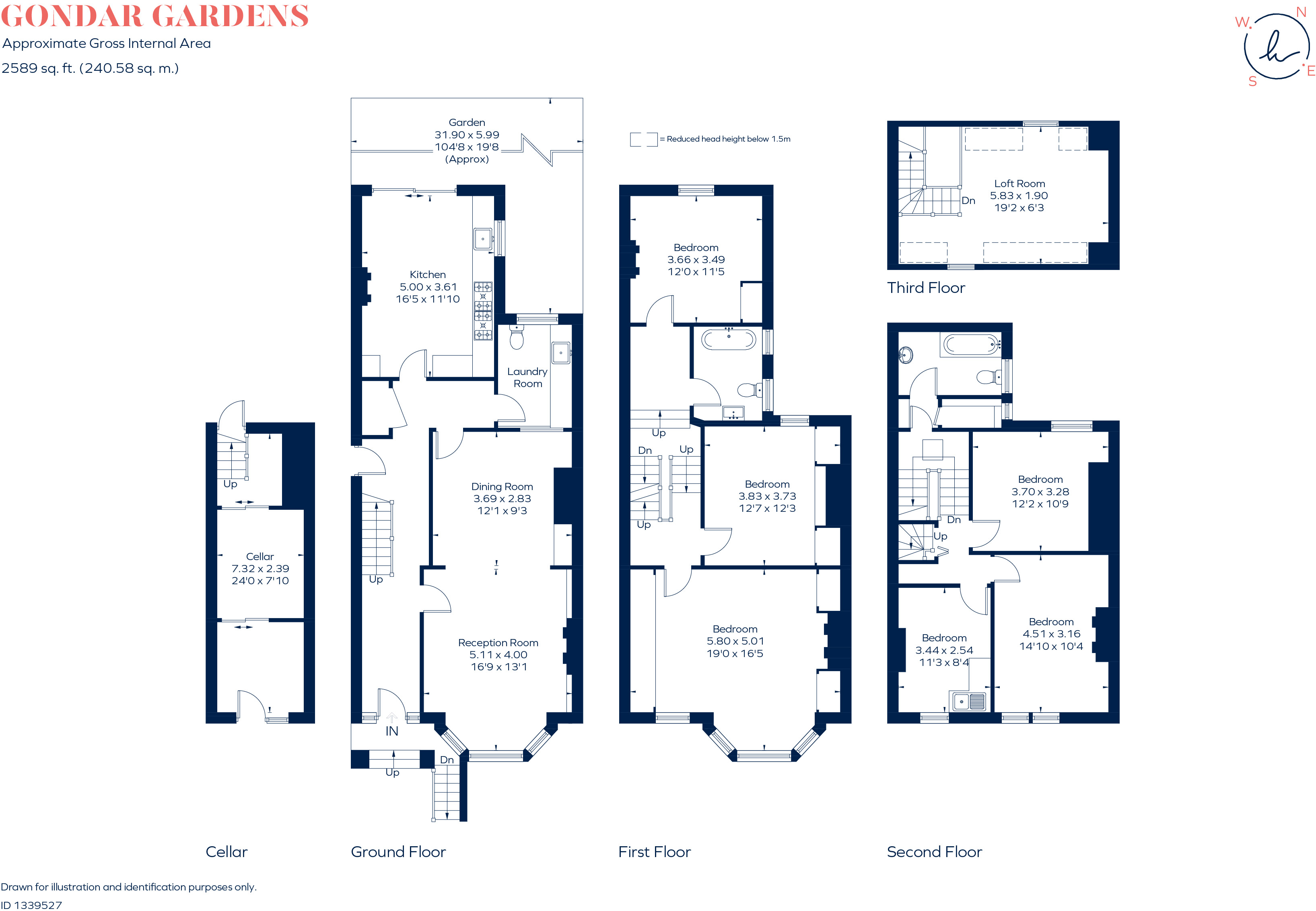 45, Gondar Gardens, London floorplan