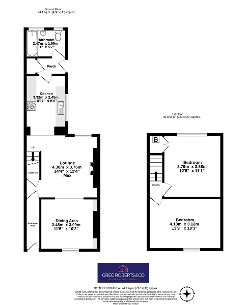 51 Victoria Terrace Georgetown, Tredegar floorplan