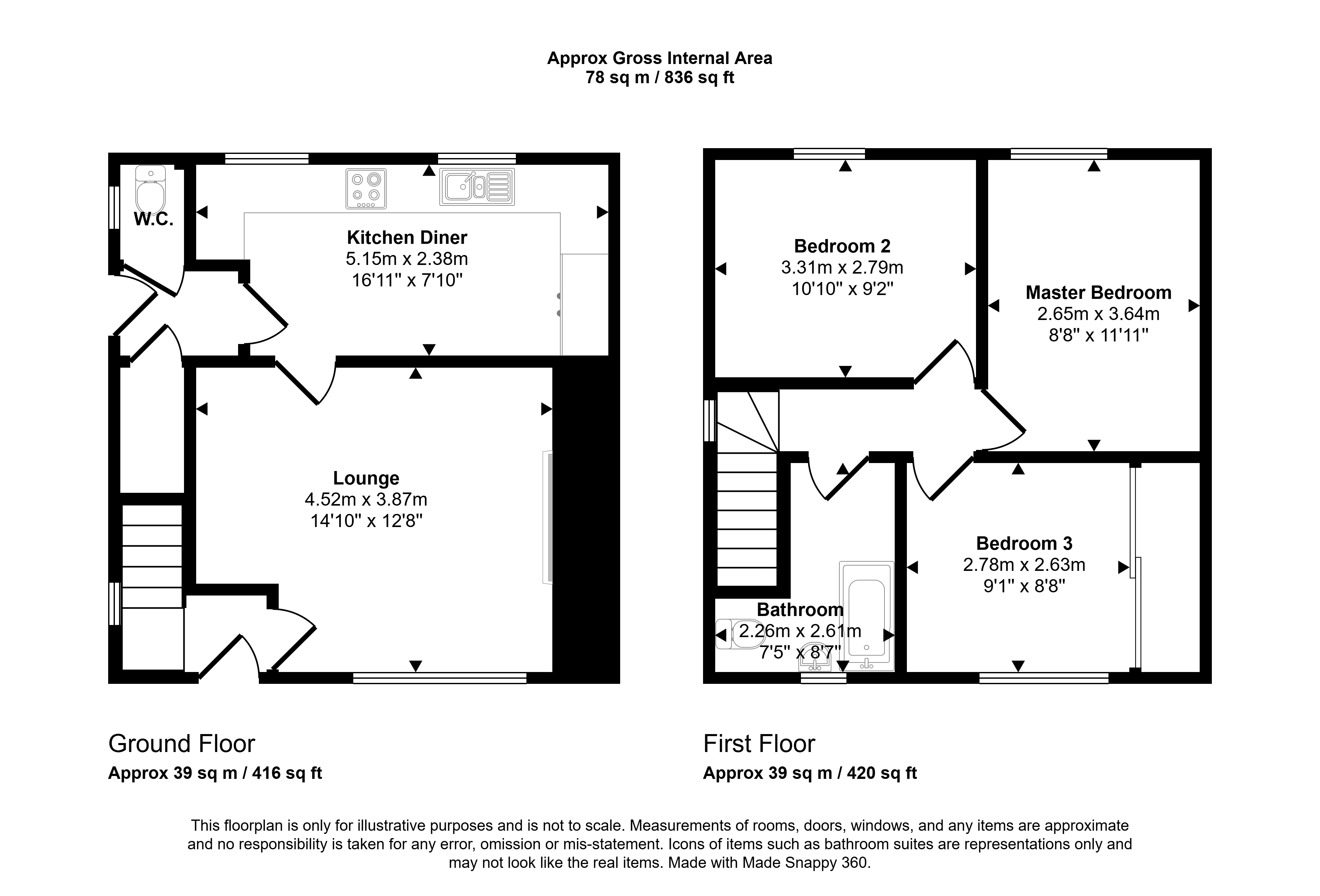 12, Shinwell Terrace, Seaham floorplan