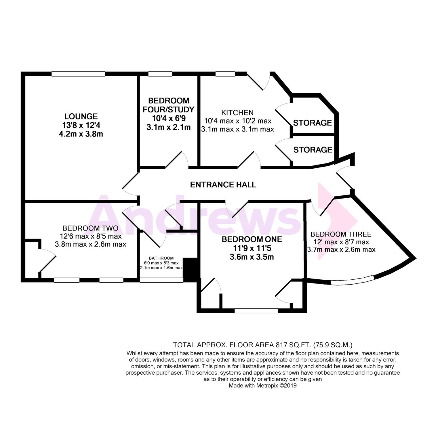 4 Bedrooms Flat for sale in Campion House, London Road, Redhill RH1