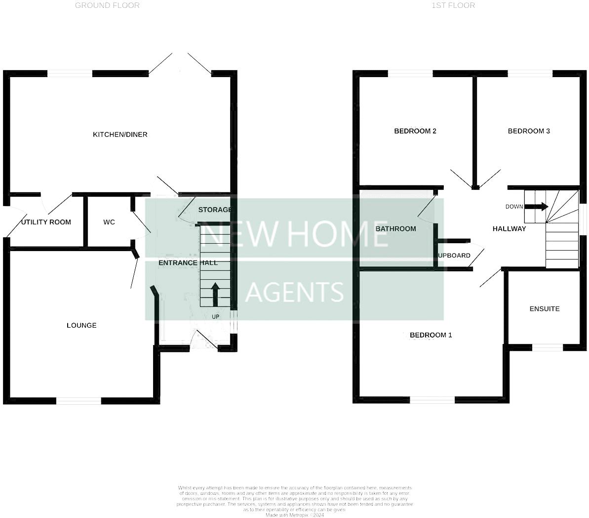 32, Deerness Heights, Crook floorplan
