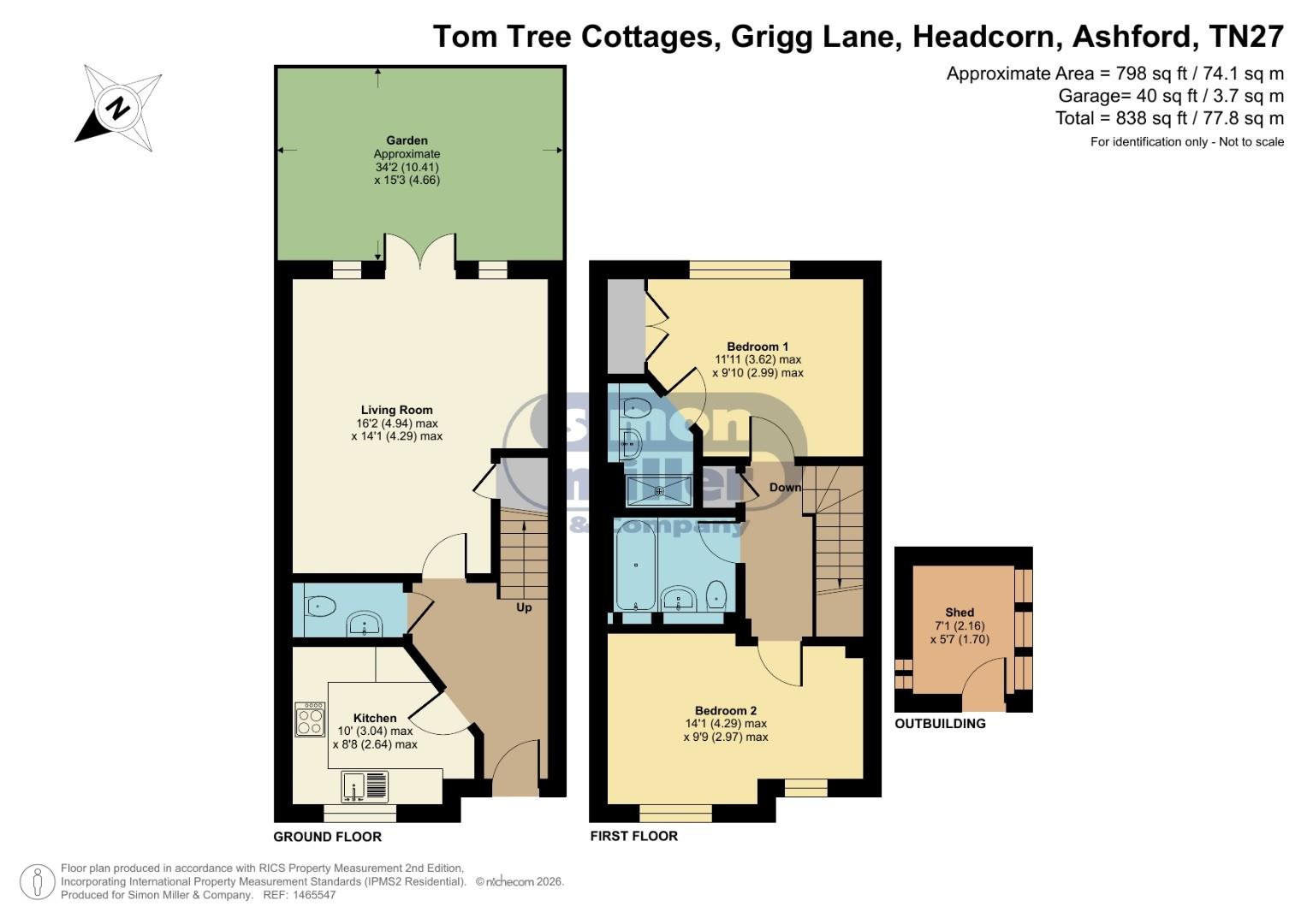 5, Tom Tree Cottages, Headcorn floorplan