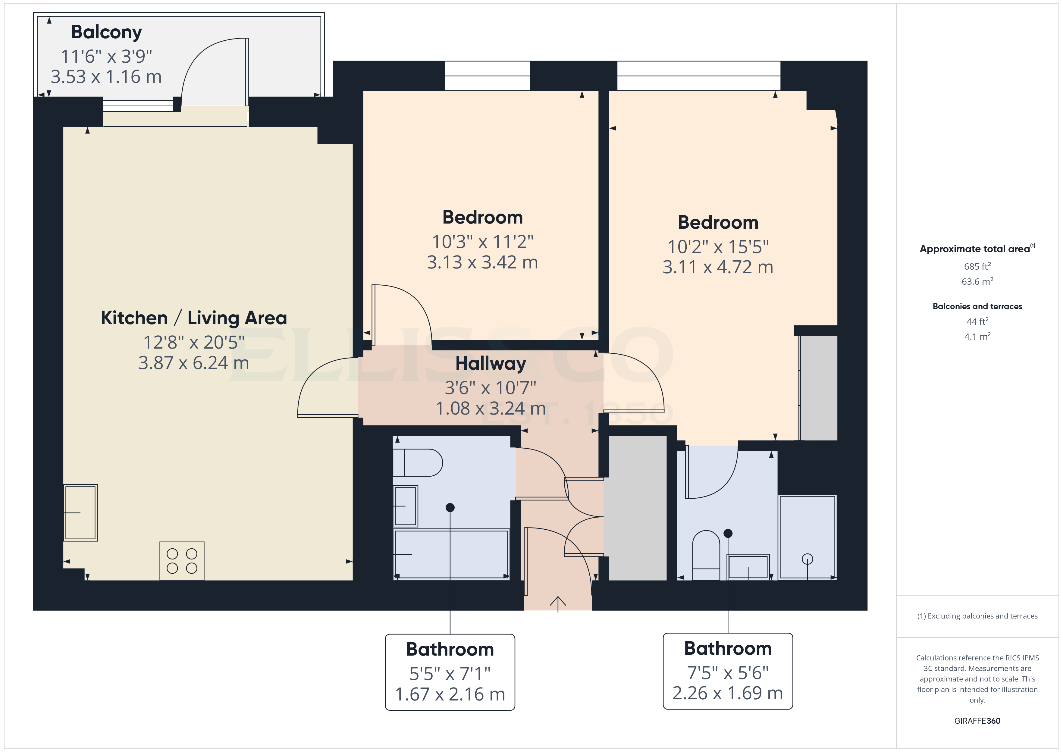 Flat 43, Orchid Court,, Sovereign Way, Kent floorplan
