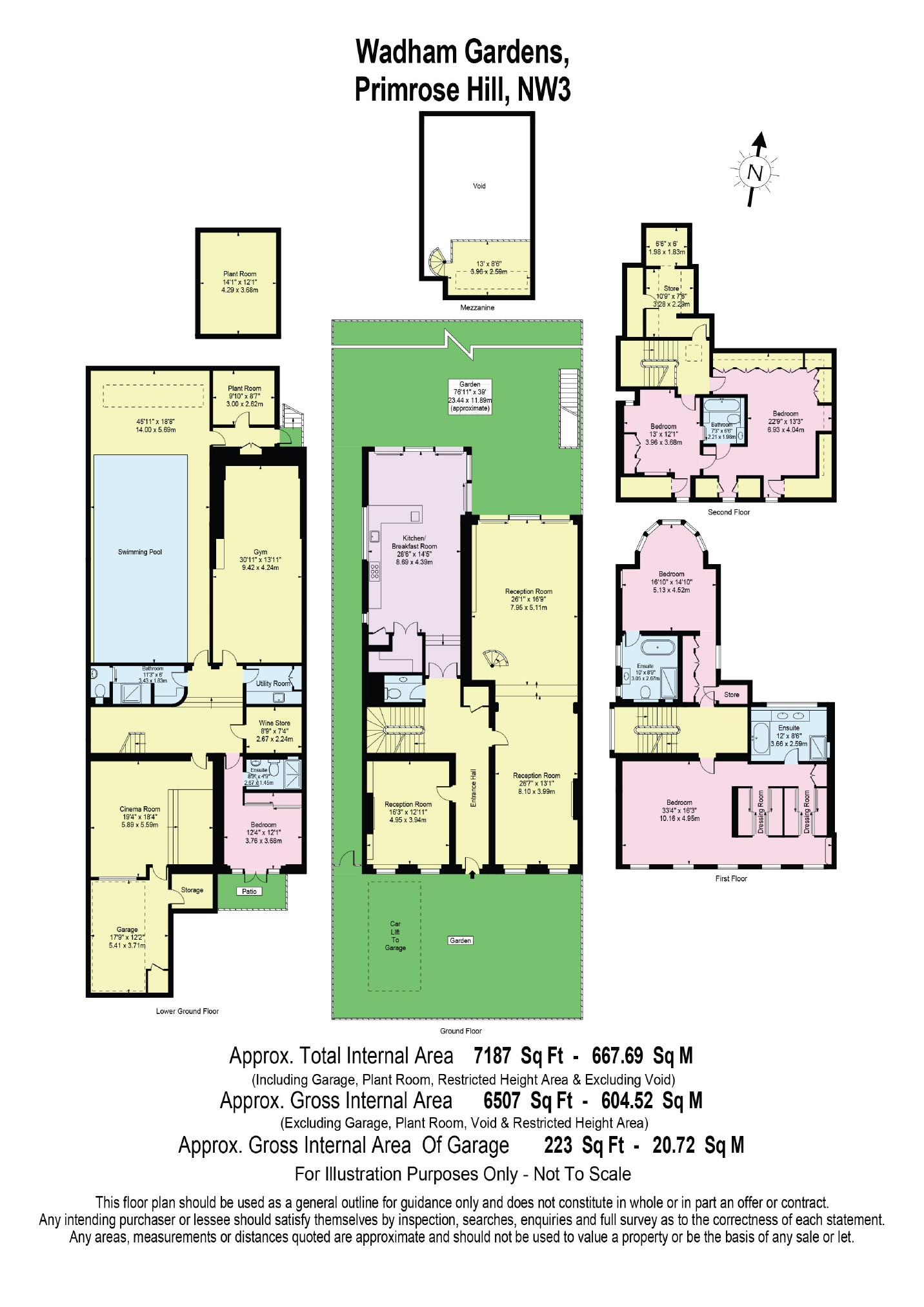 5 Bedrooms  to rent in Wadham Gardens, London NW3