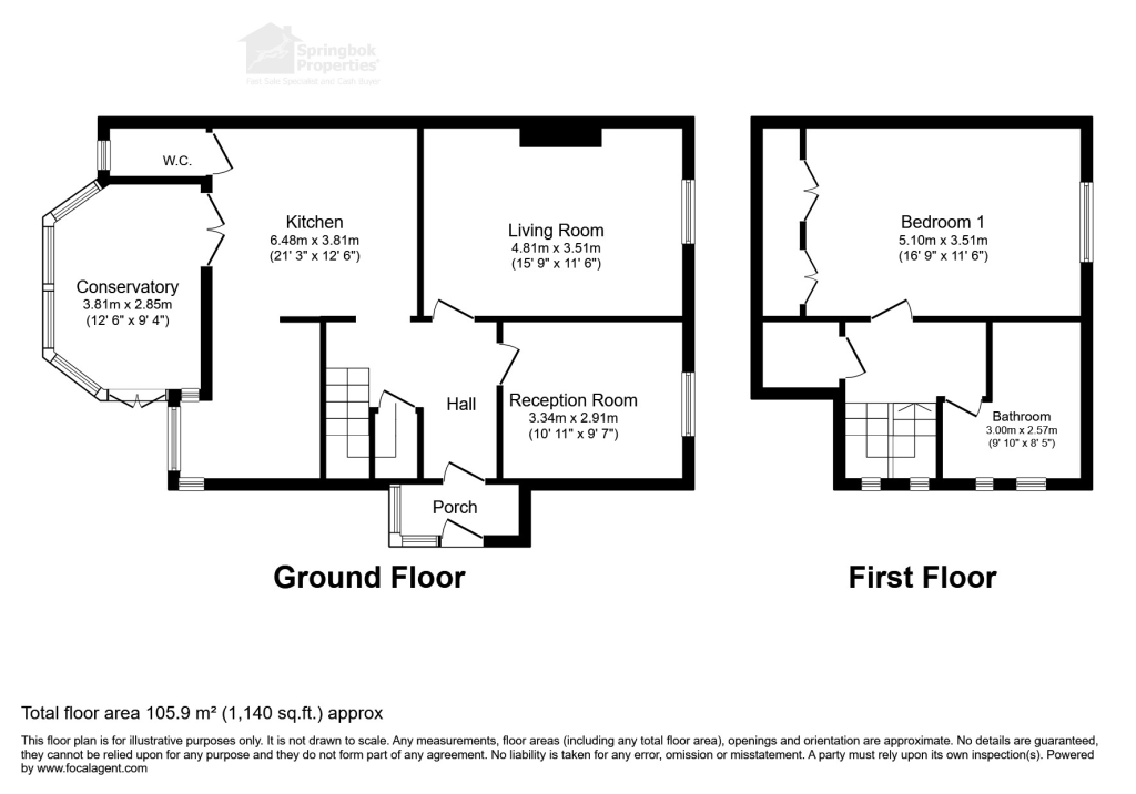 2, Broomfield Close, Kidderminster floorplan