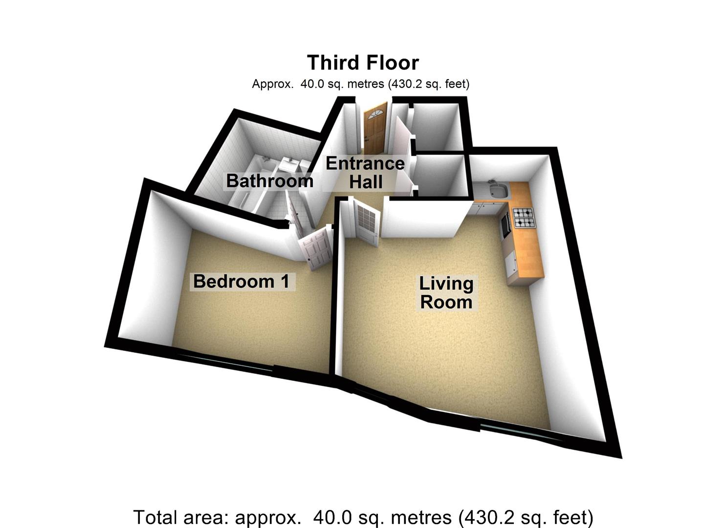 1 Bedrooms Flat to rent in Midland Road, Luton LU2