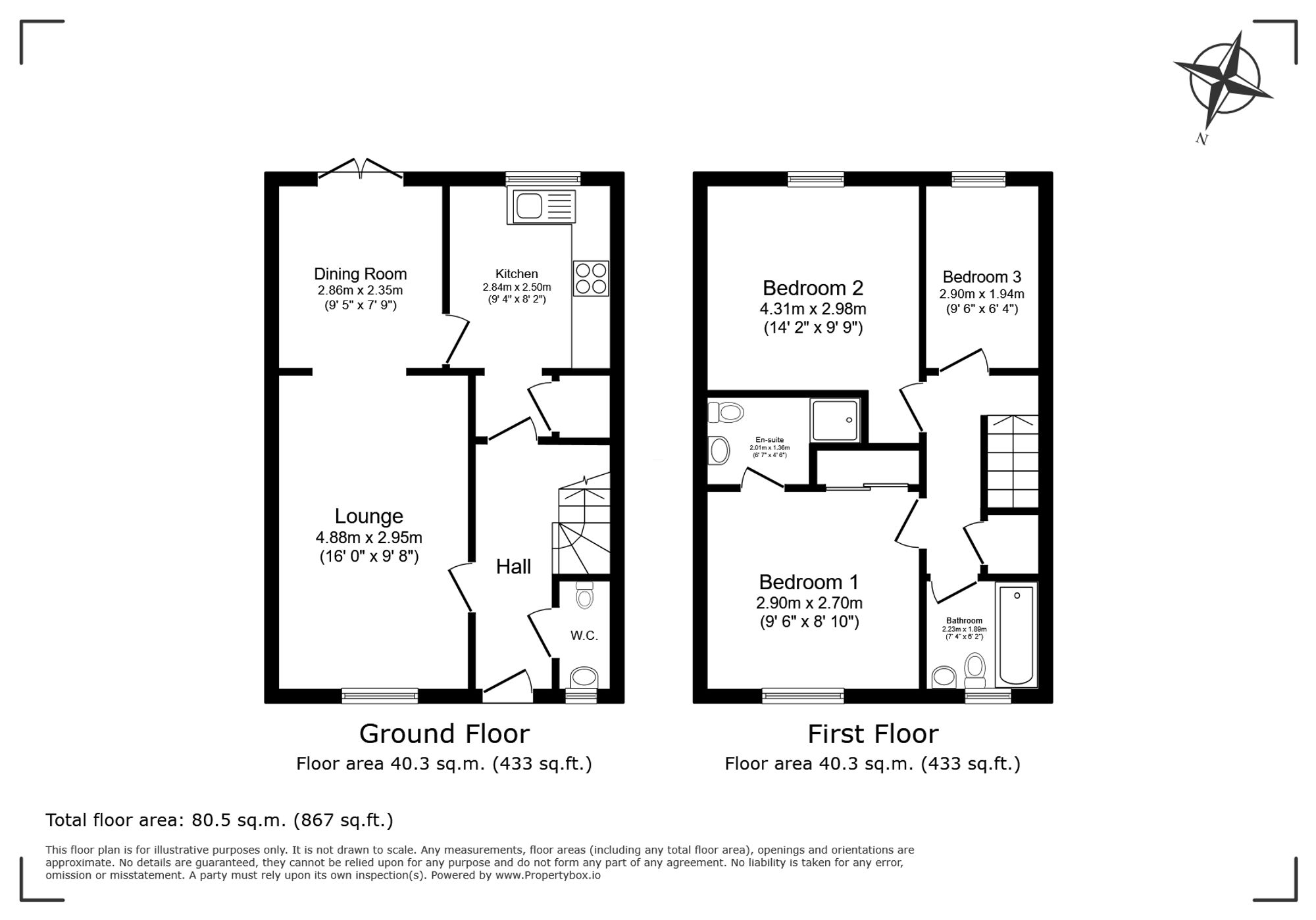 55 Ffordd Brynhyfryd, Cardiff floorplan