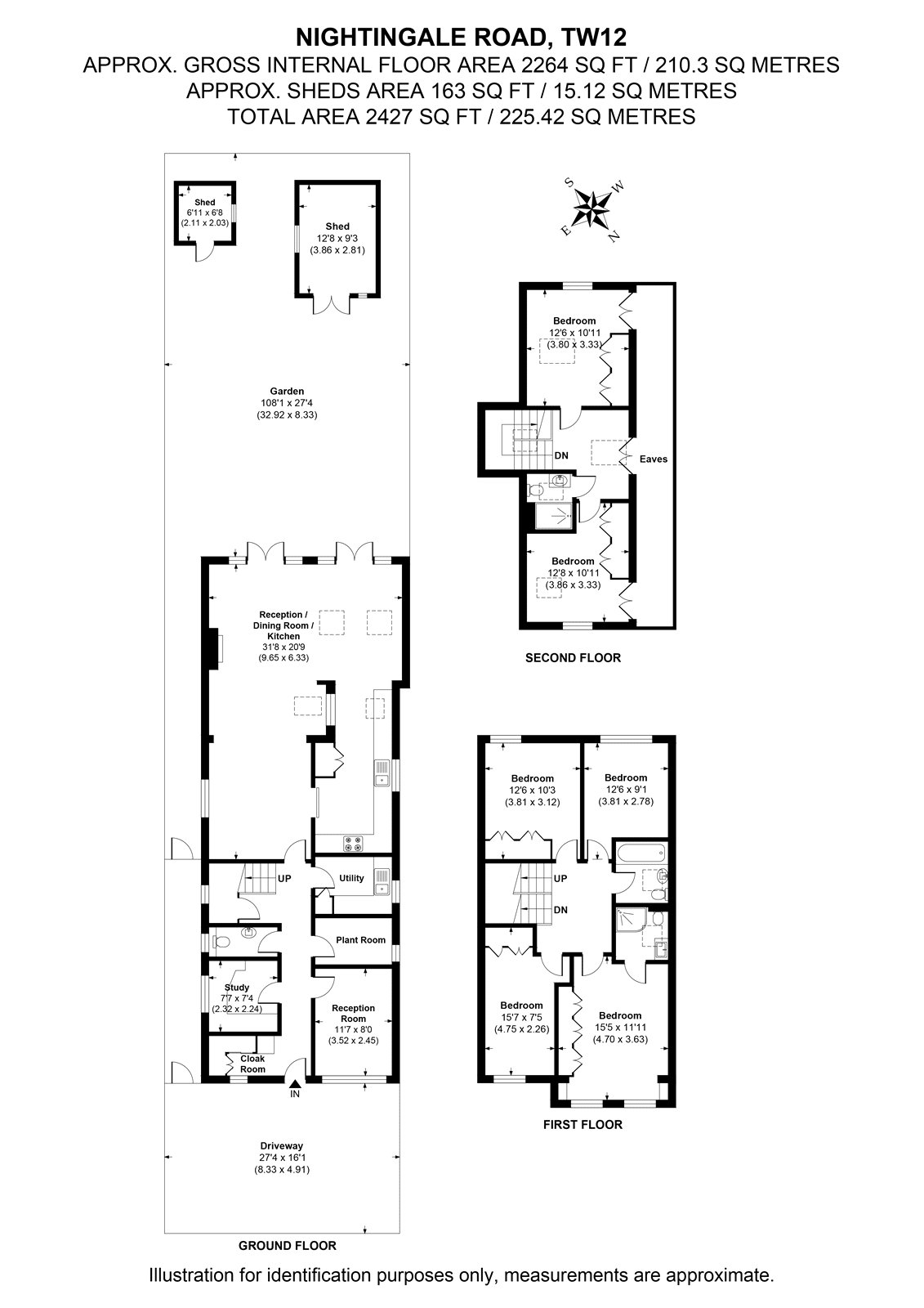 59, Nightingale Road, Hampton floorplan