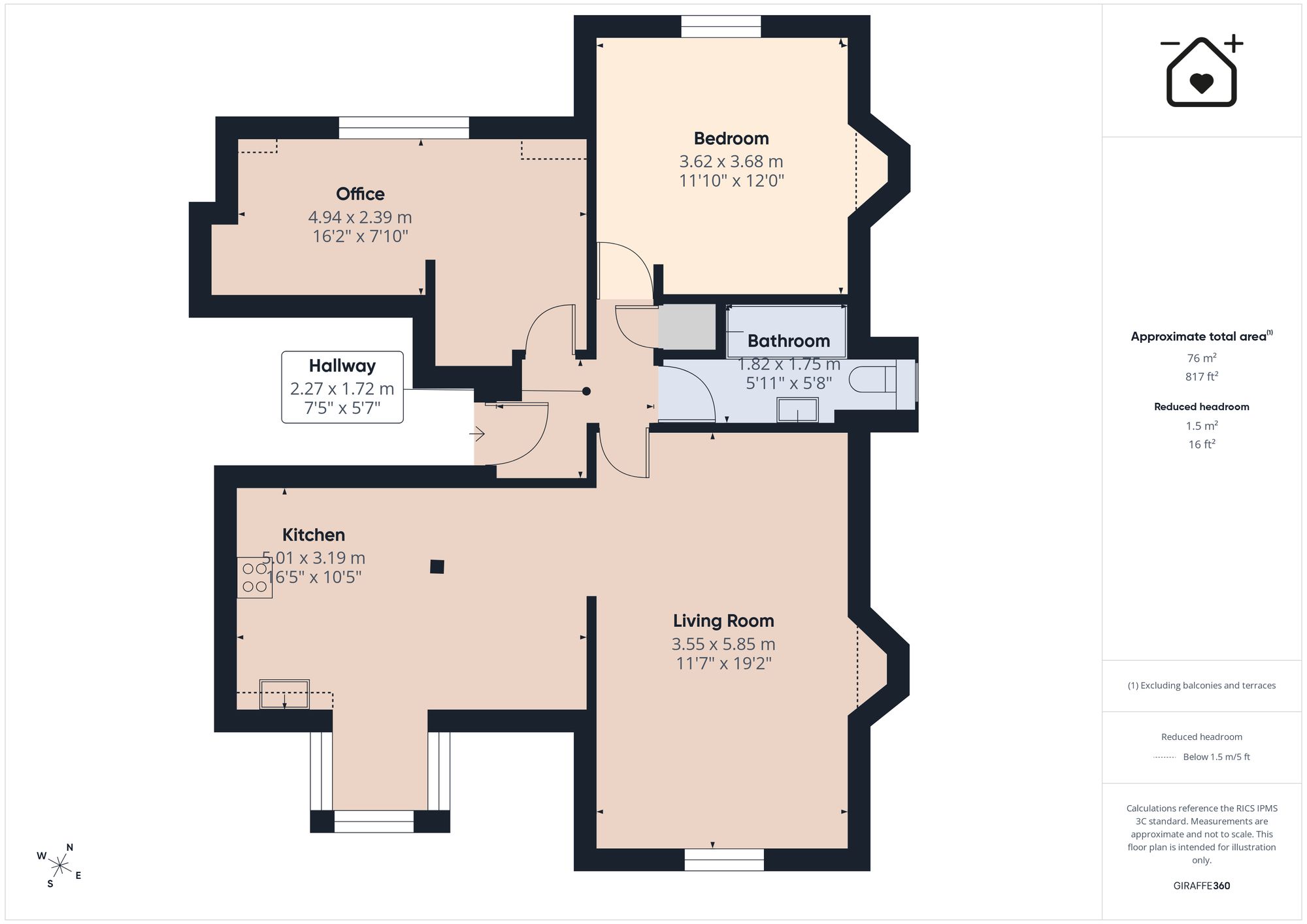 Flat 4, Park Court, Barry floorplan