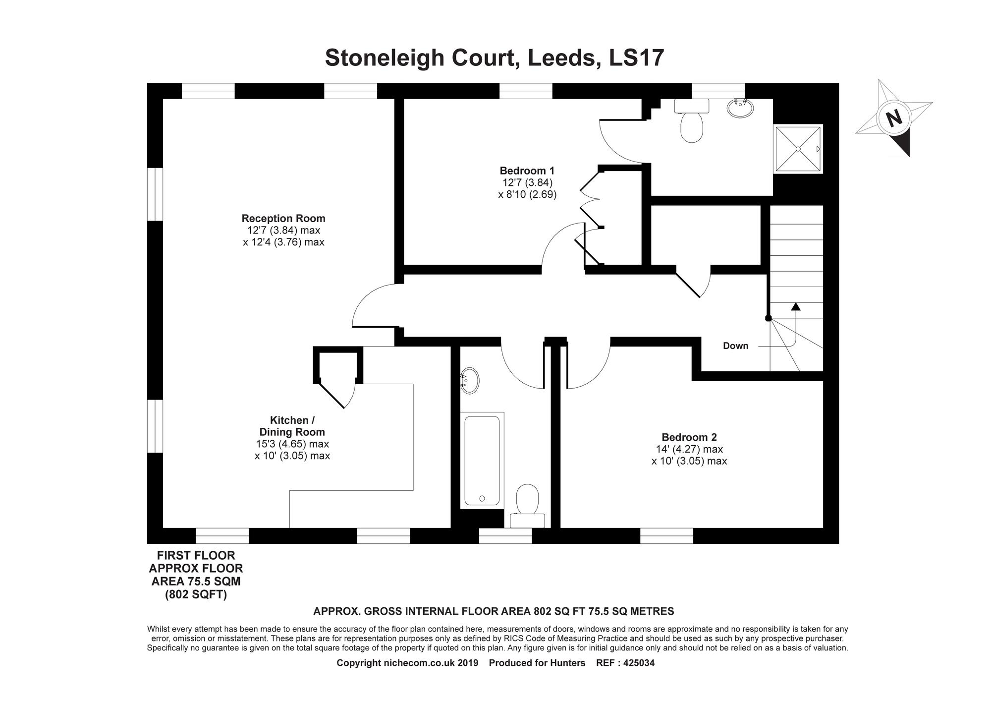 2 Bedrooms Flat for sale in Stoneleigh Court, Shadwell, Leeds LS17