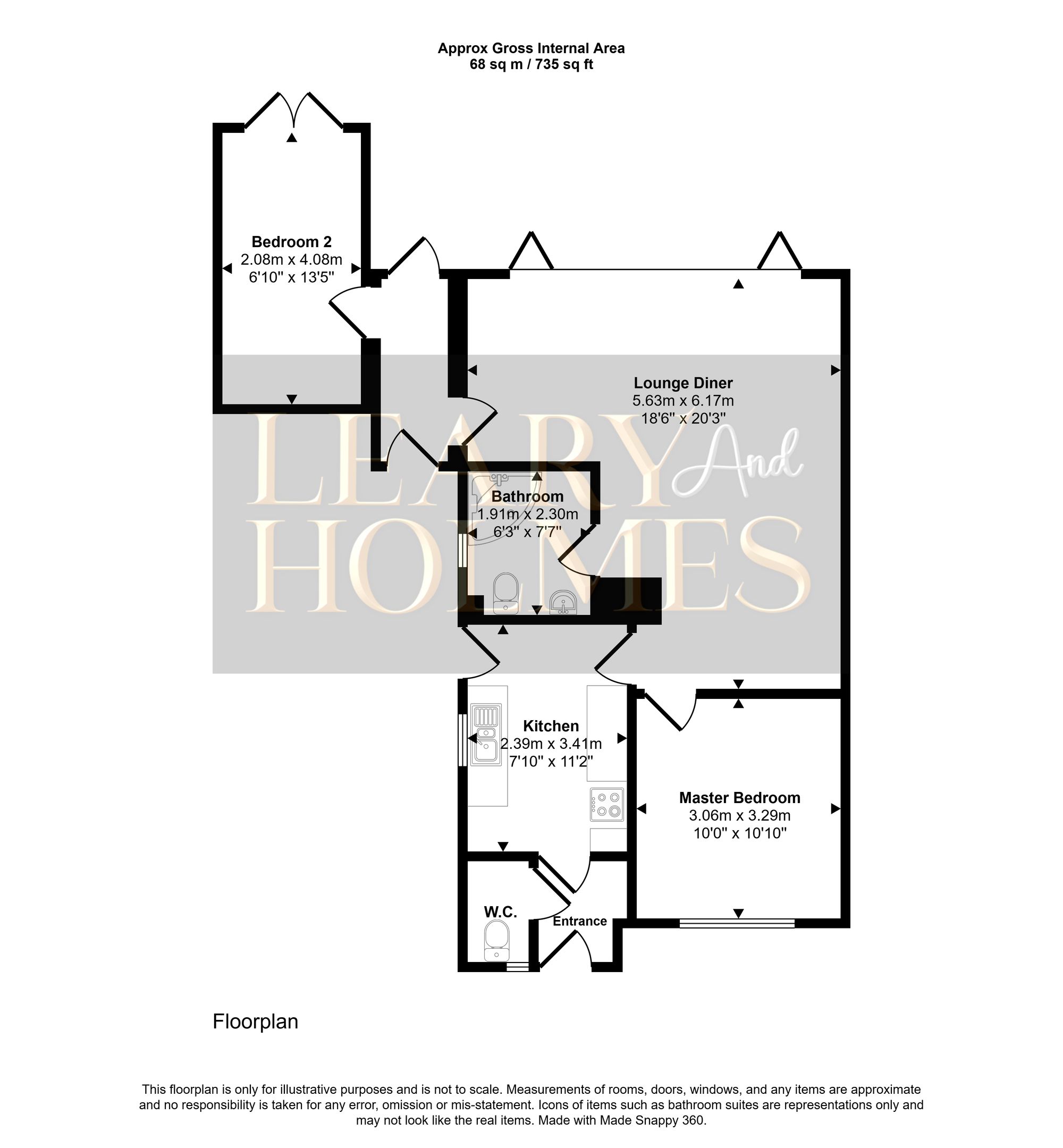 63 Marina View, Hebburn floorplan