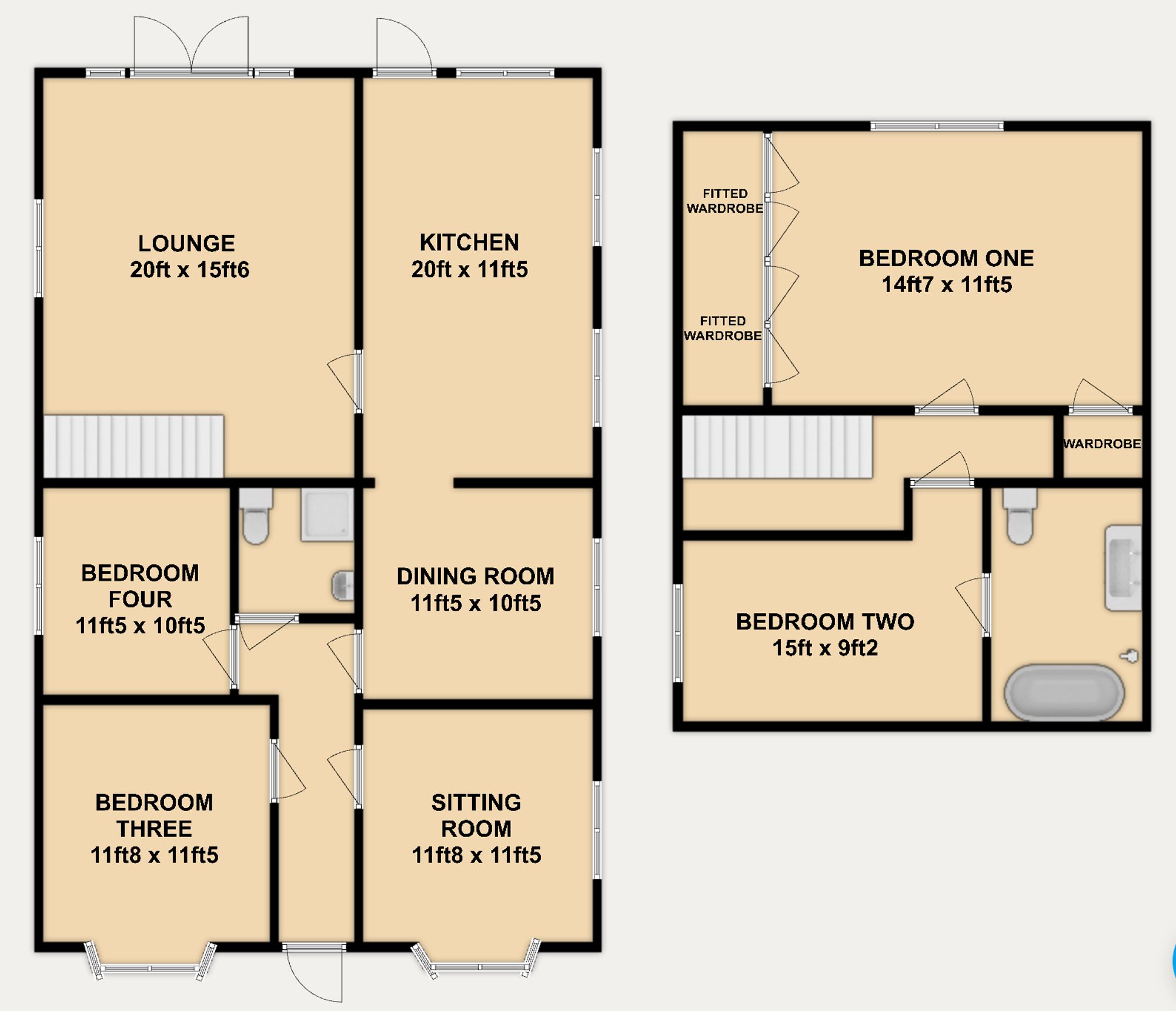 Dolwyn South Lane, Buckley floorplan