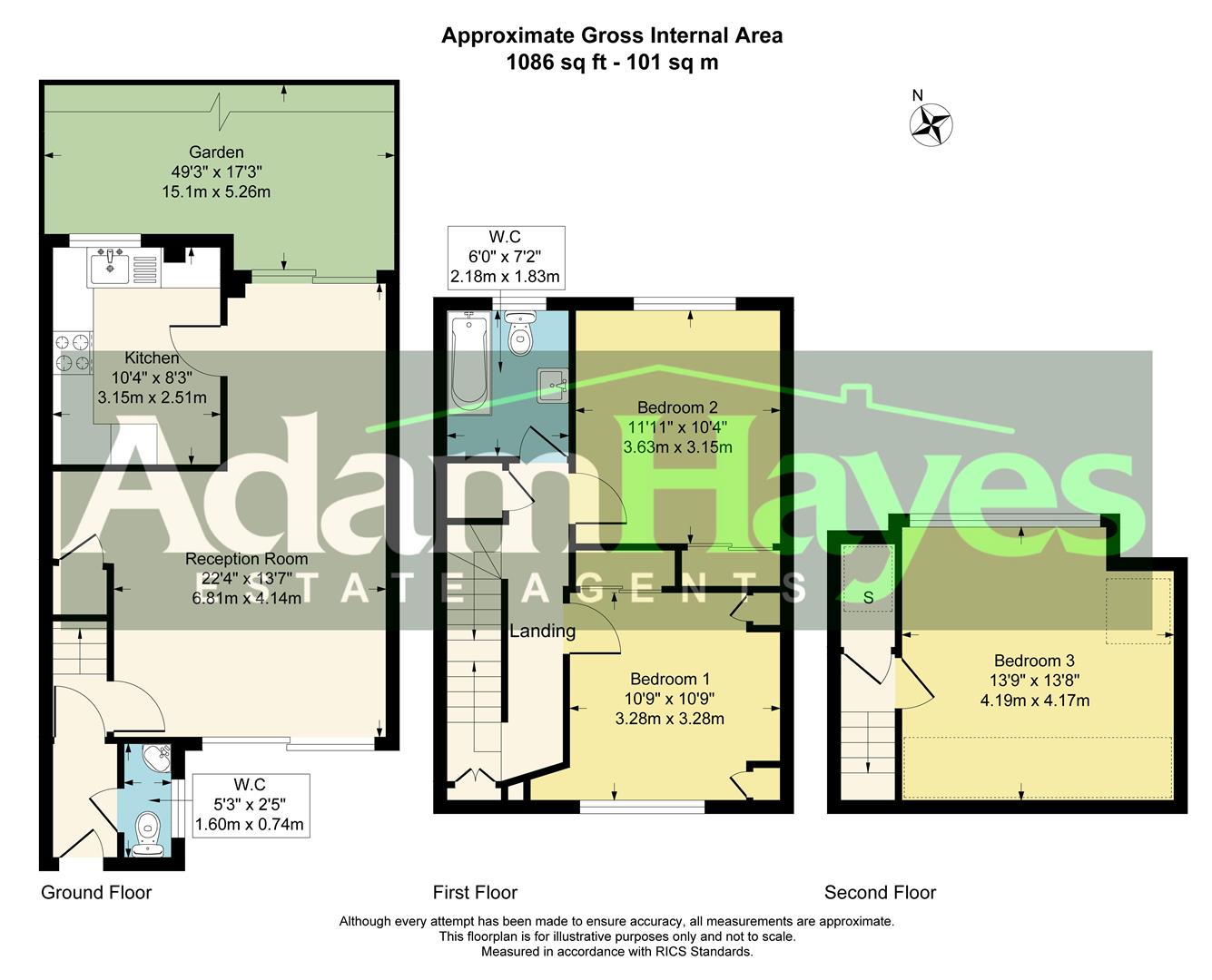 37, Heath View, London floorplan