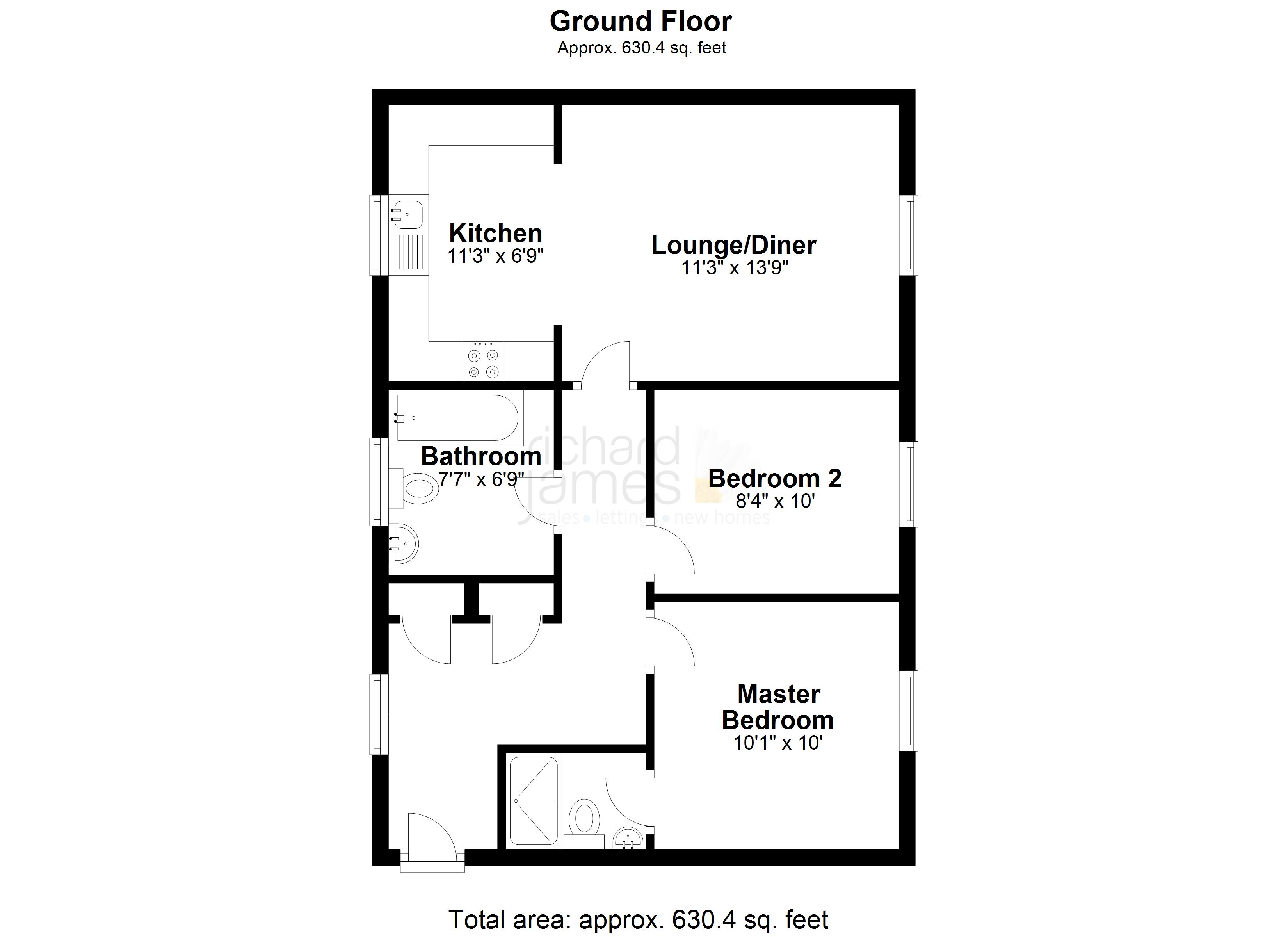 2 Bedrooms Flat for sale in Stave House, 1 Easdale Street, Redhouse, Swindon SN25