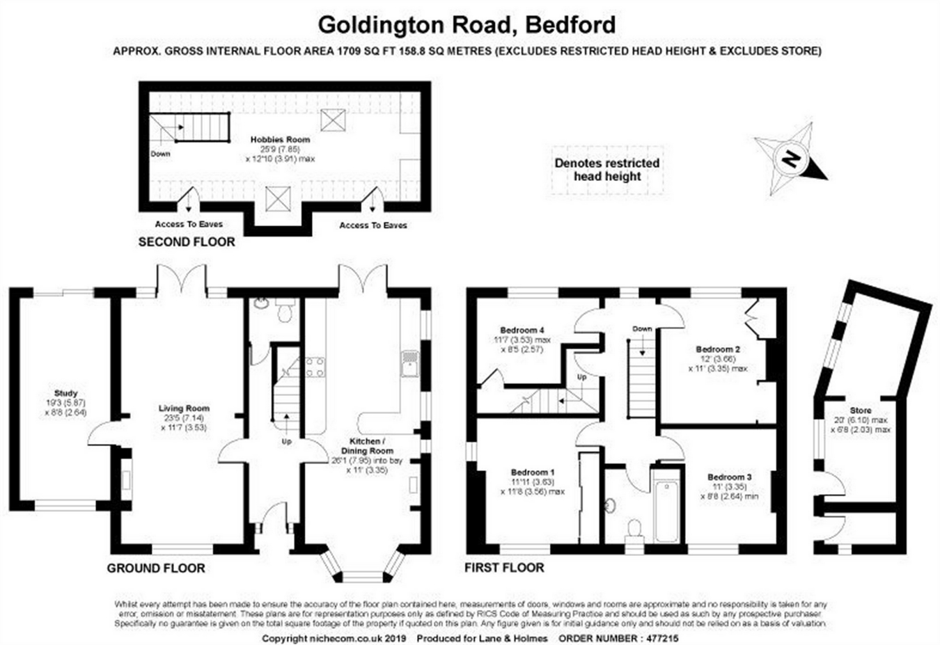 5 Bedrooms Detached house for sale in Goldington Road, Bedford MK41