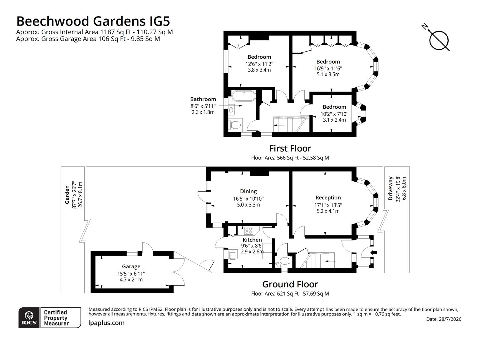 101, Beechwood Gardens, Ilford floorplan