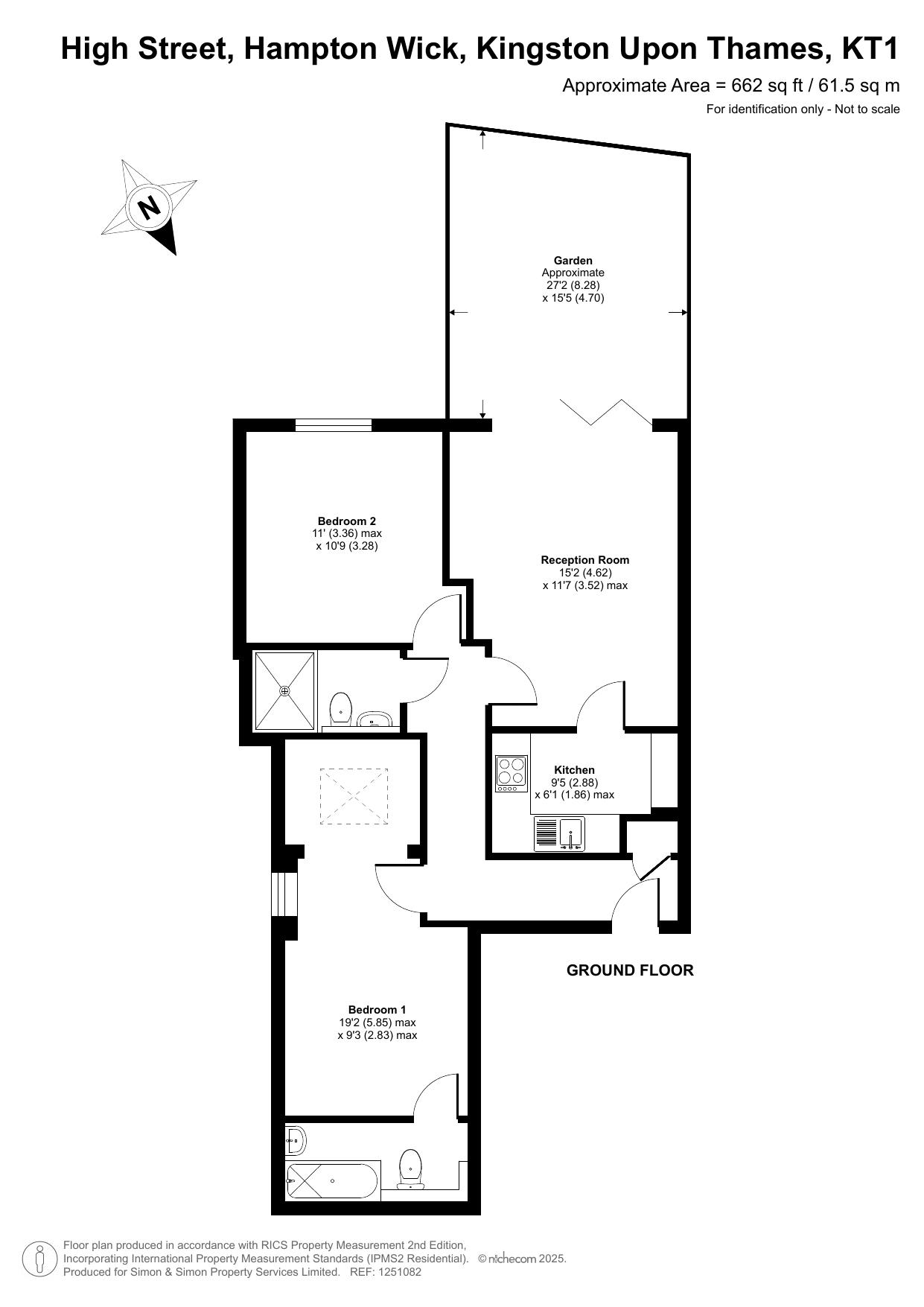 Flat 1, 11a, High Street, Hampton Wick floorplan
