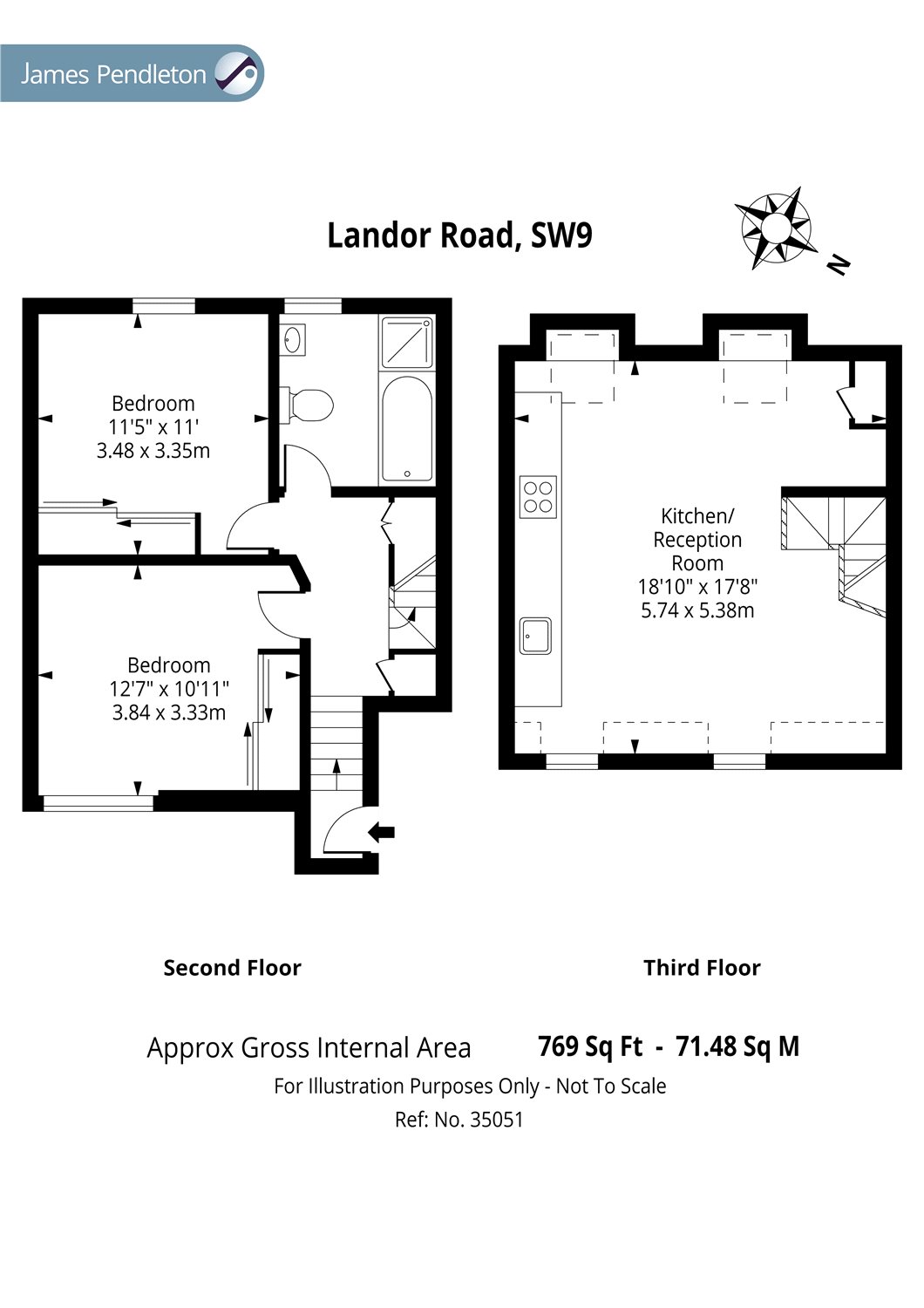 2 Bedrooms Flat to rent in Landor Road, Clapham North, London SW9