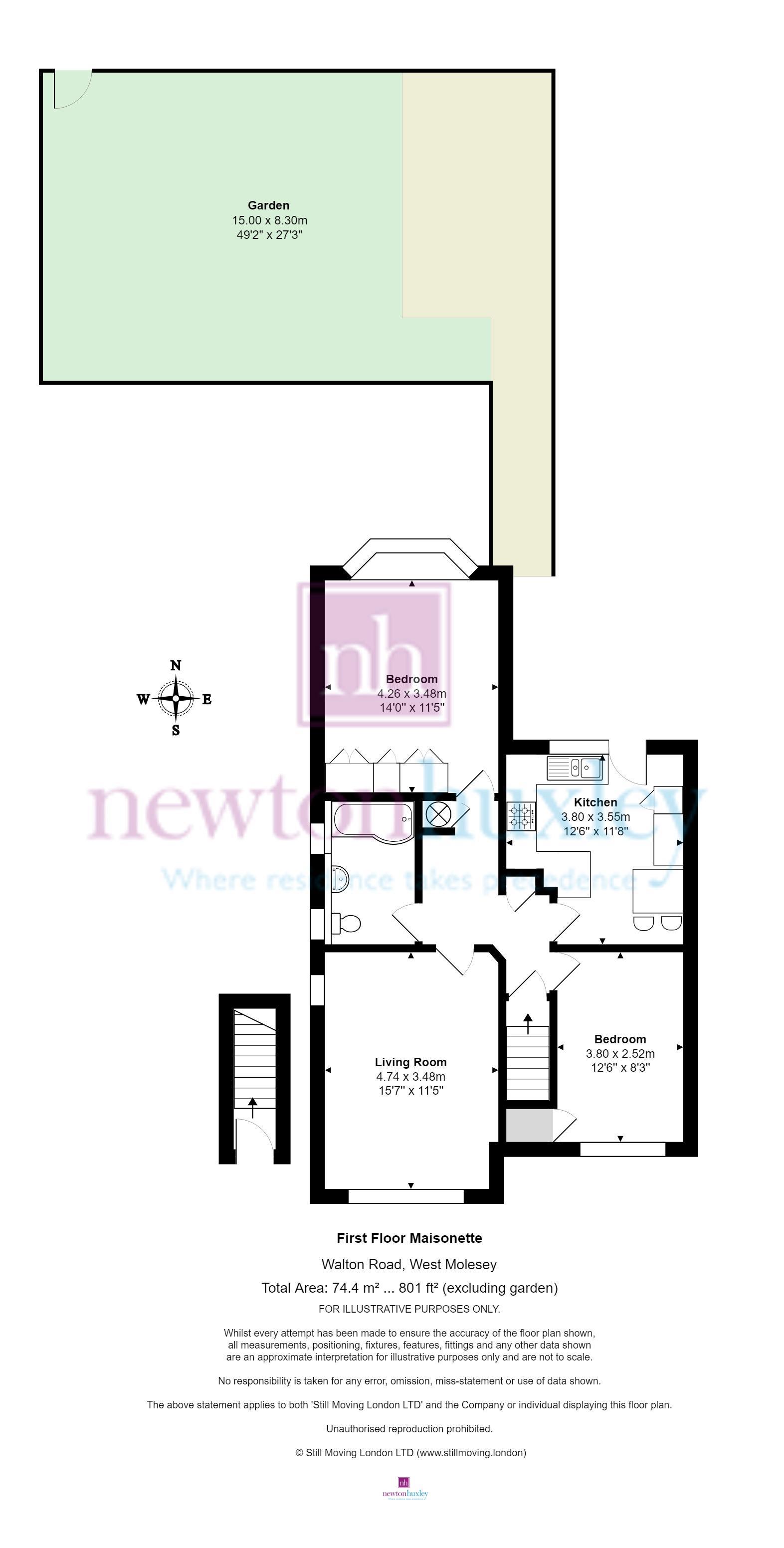 2 Bedrooms Maisonette for sale in Walton Road, West Molesey KT8