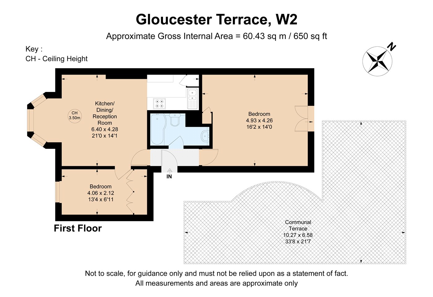 Flat 5, 116, Gloucester Terrace, London floorplan