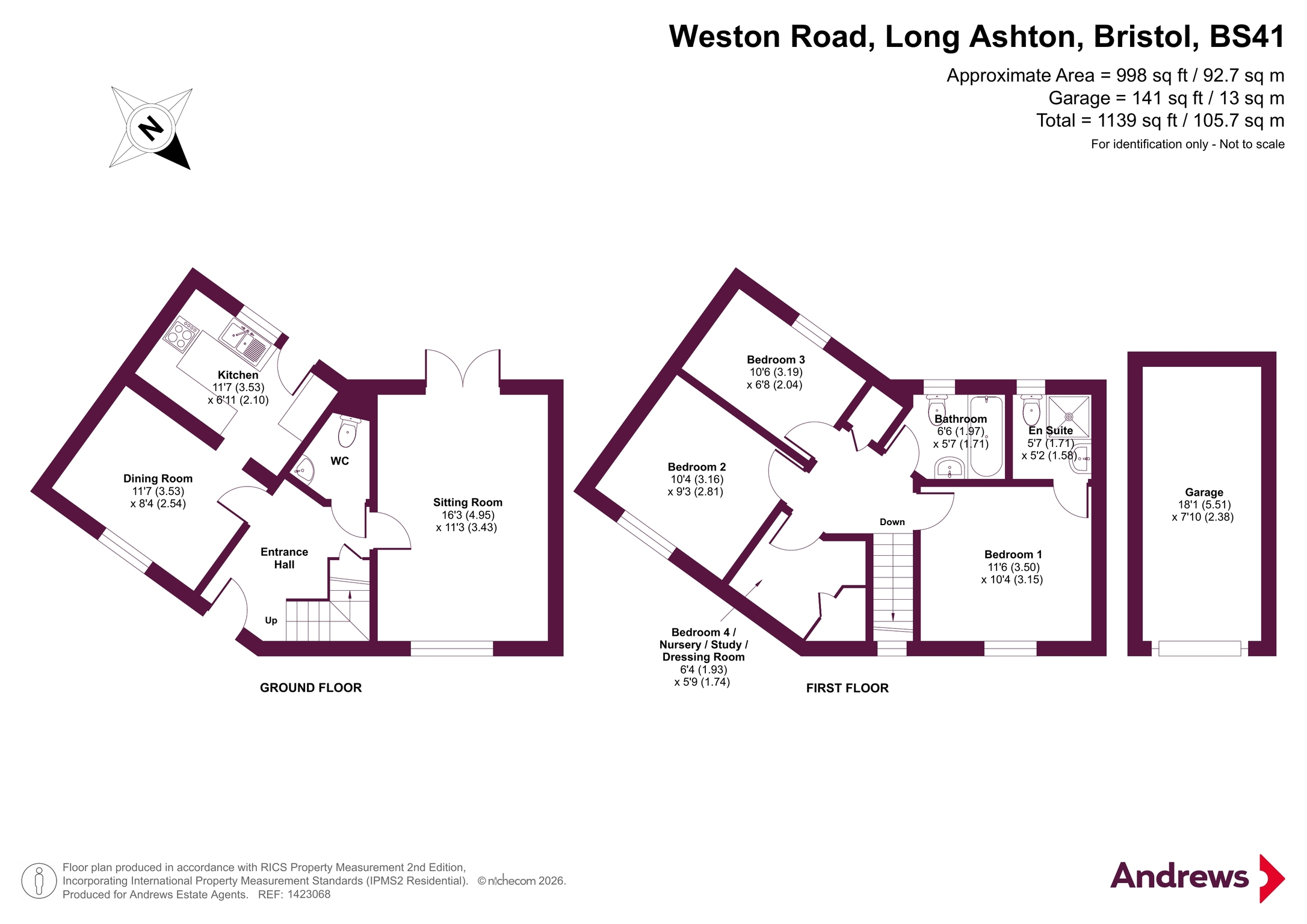 127, Weston Road, Bristol floorplan