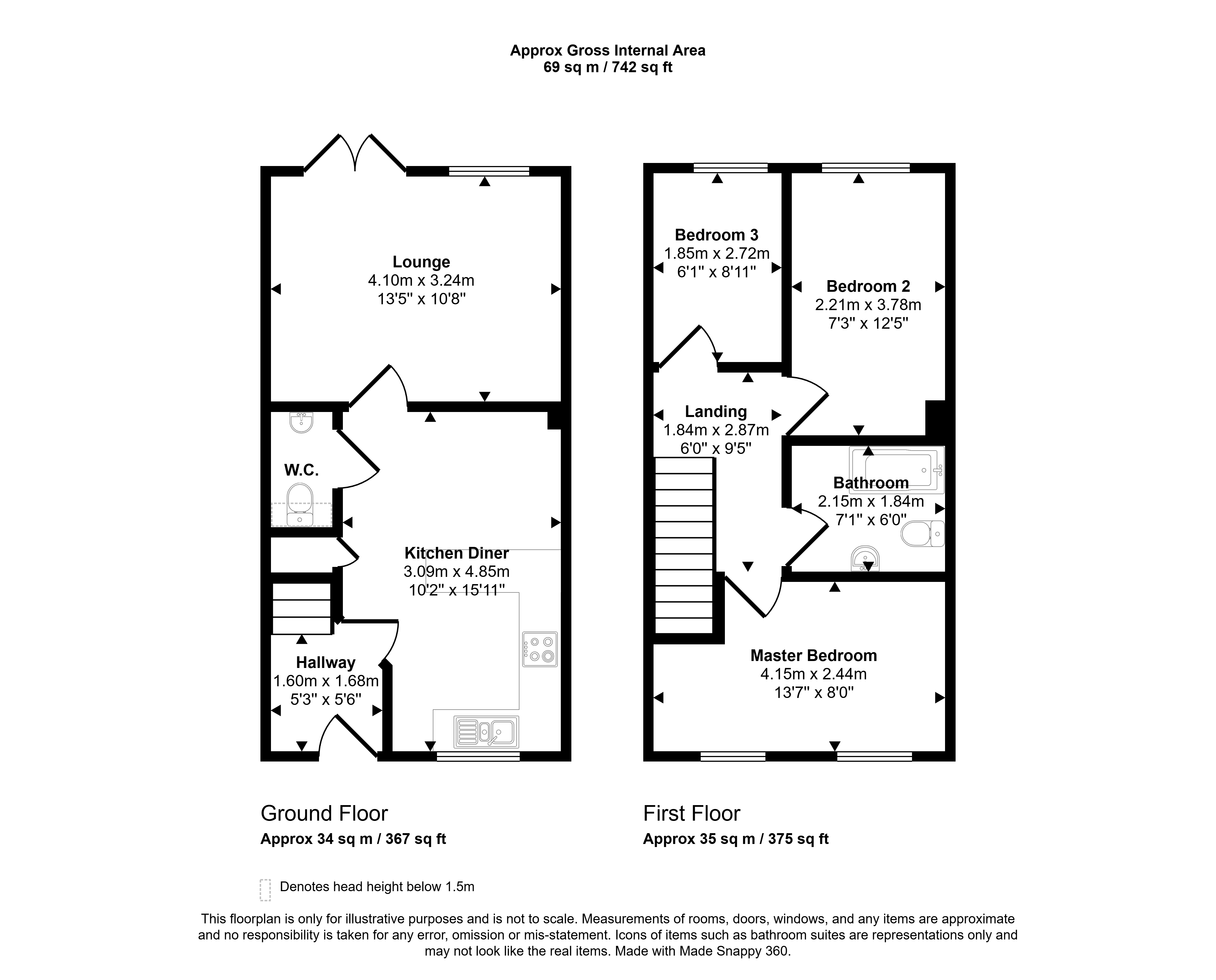 7, Luke Terrace, Durham floorplan