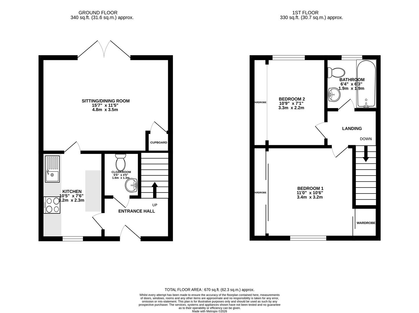 Westdowne Close, Weymouth floorplan