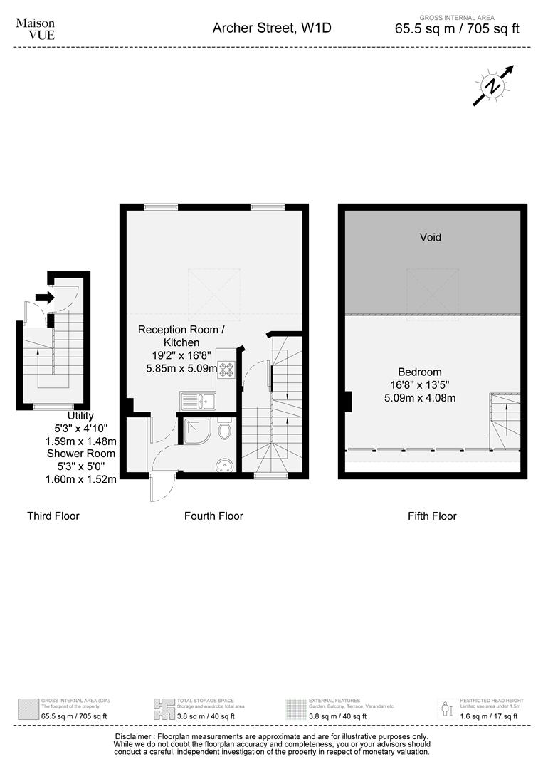 Flat 4, 6, Archer Street, London floorplan