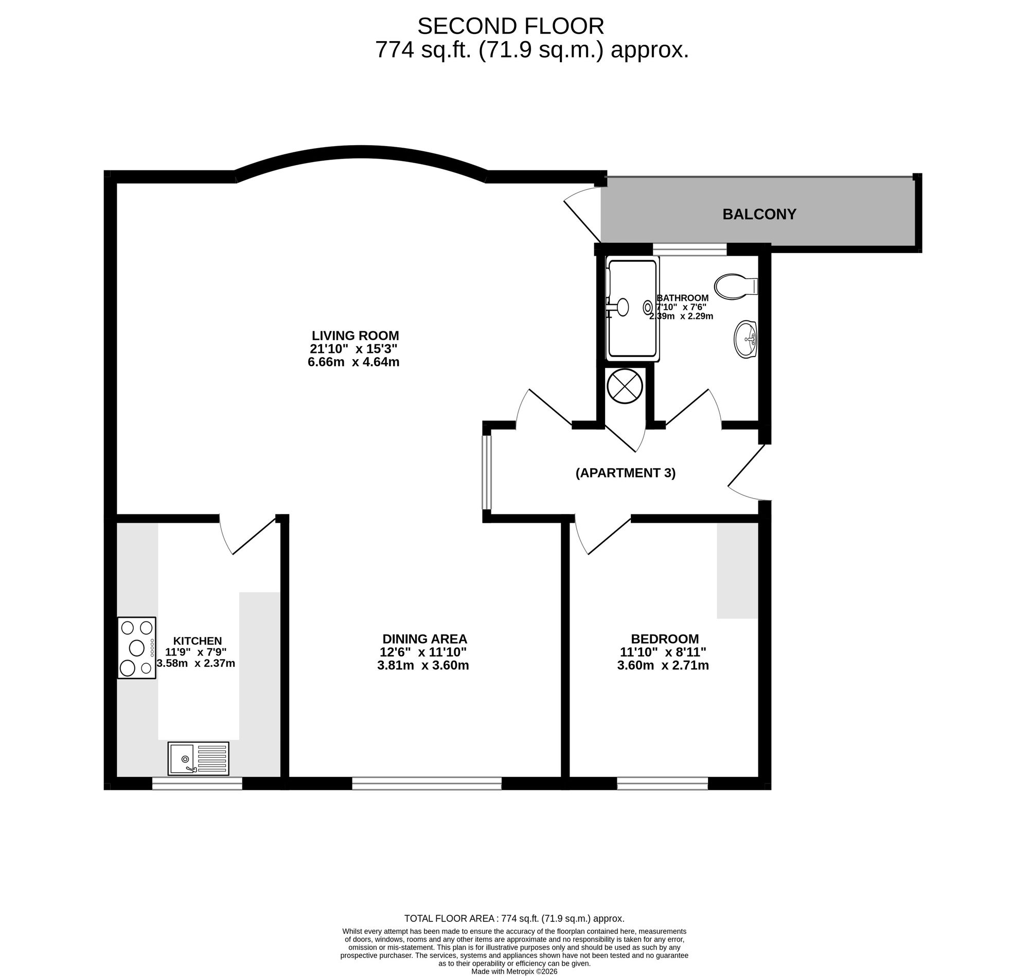 3 Lindow Court Kings Road, Wilmslow floorplan