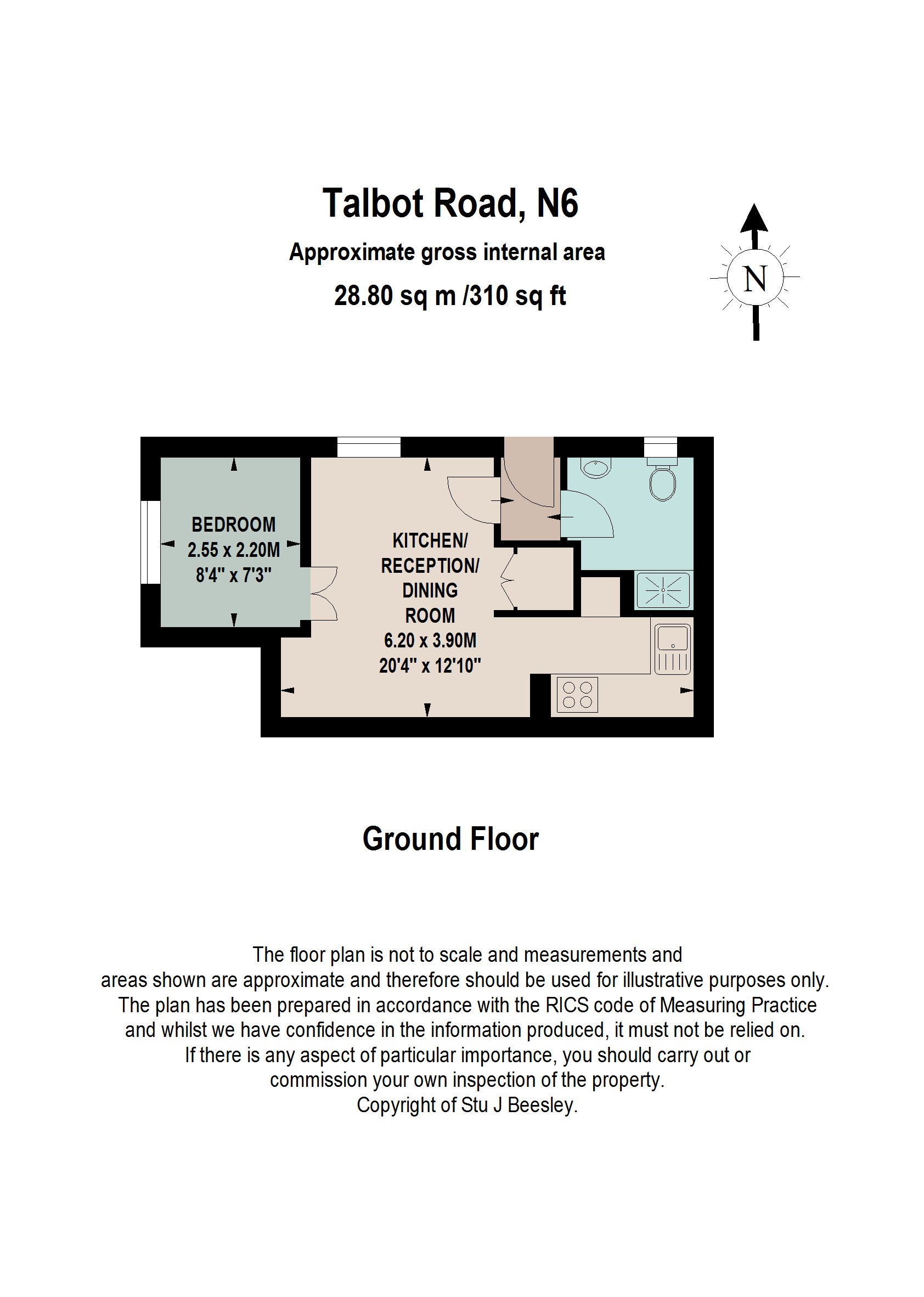 98D, Talbot Road, London floorplan