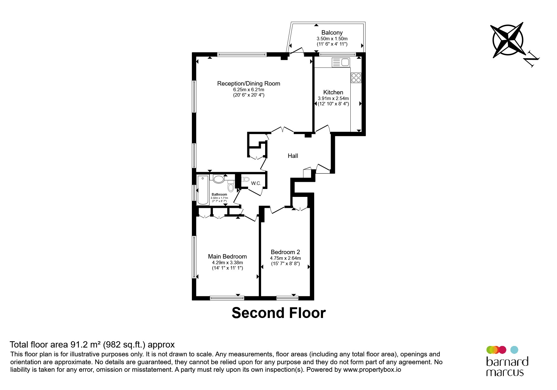 Flat 6, Glendene, 115, Victoria Drive, London floorplan